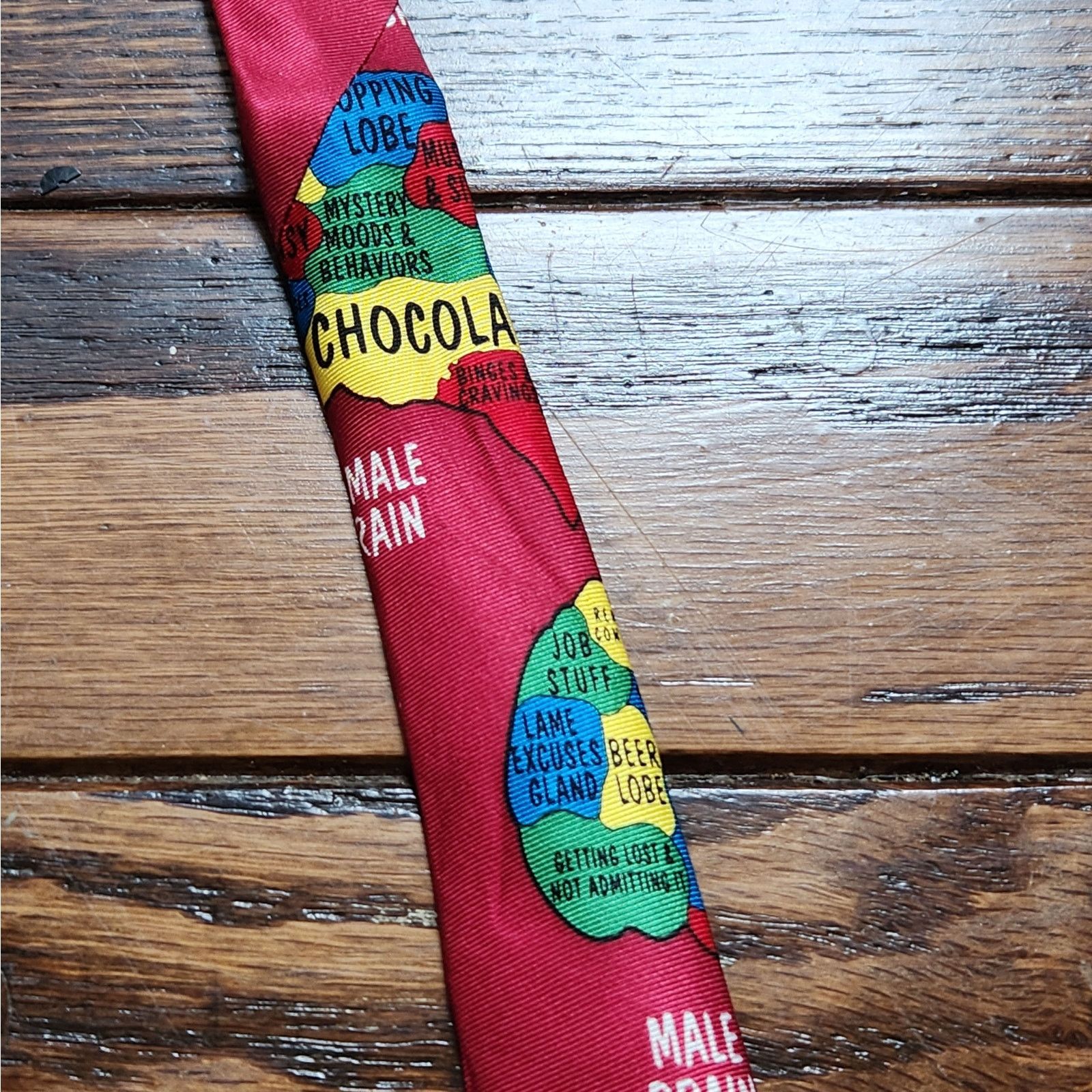 Vintage Vintage Novelty Tie Men's & Women's Brain Gender Sexes Silk Size ONE SIZE - 9 Thumbnail