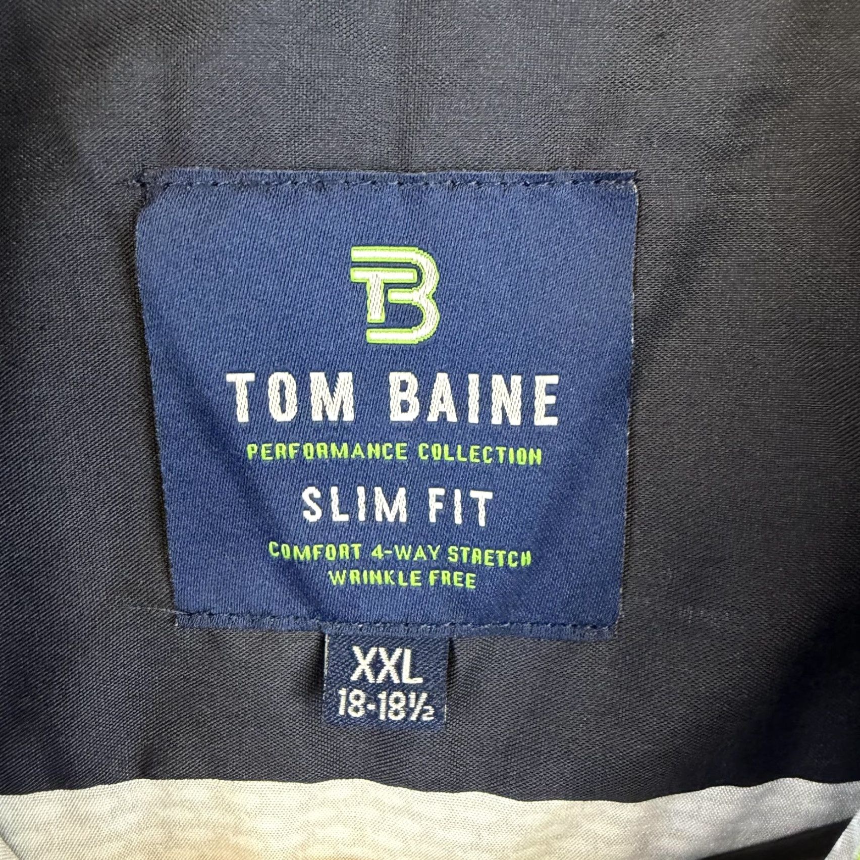 Vintage Tom Baine Shirt Mens 2XL Navy Slim Fit Button Down Wrinkle Free Fish Print Size US XXL / EU 58 / 5 - 5 Thumbnail