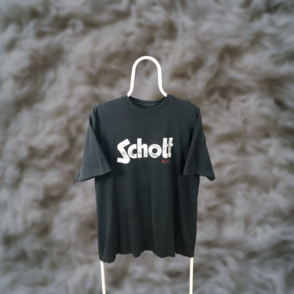 Schott Schott NYC T-Shirt Men's Black Cotton Printed Size US M / EU 48-50 / 2 - 1 Thumbnail