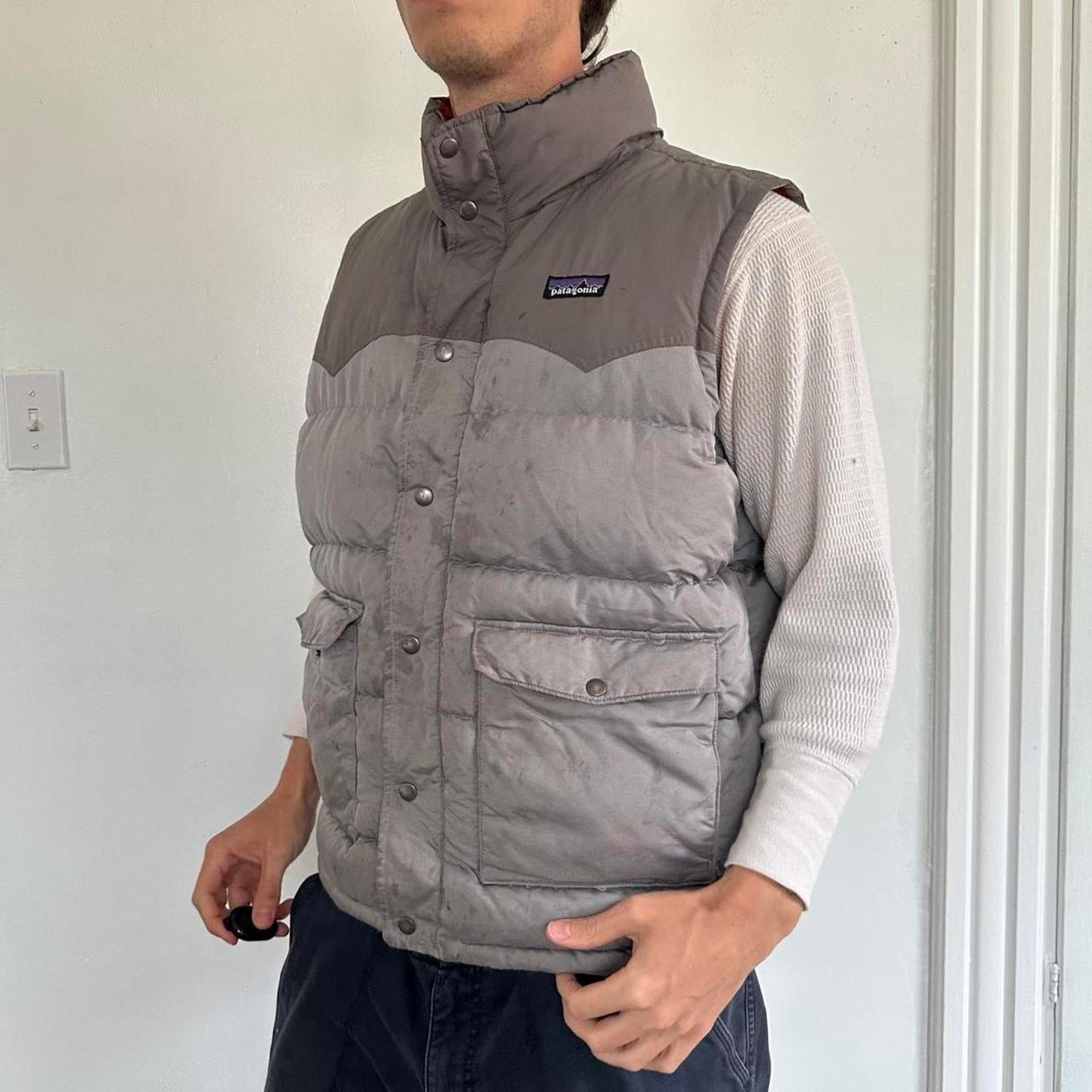 Patagonia Men’s Grey Patagonia Down Puffer Slingshot Grey Vest Size US L / EU 52-54 / 3 - 8 Thumbnail