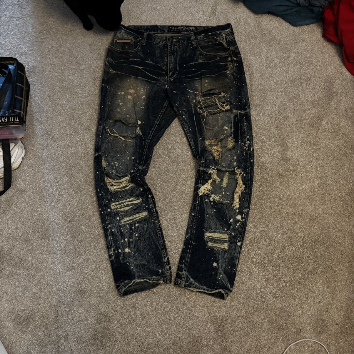 Other Distressed dark wash jeans Size US 38 / EU 54 - 1 Thumbnail