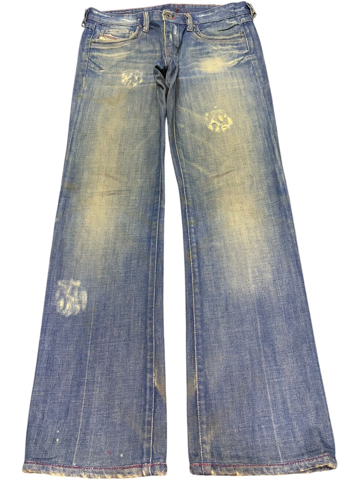 Diesel Vintage Italy Diesel Mud Wash Distressed Flare Jeans Size 29" - 1 Thumbnail