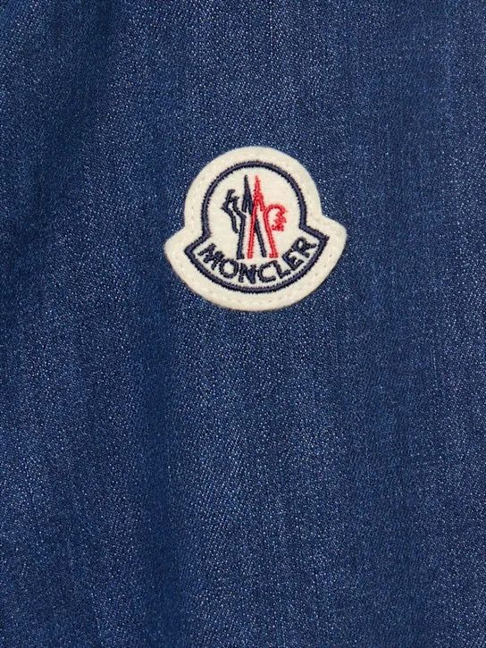 Moncler o1lsvrm0425 Cotton Blend Denim Zip-Up Shirt in Blue Size US M / EU 48-50 / 2 - 5 Thumbnail
