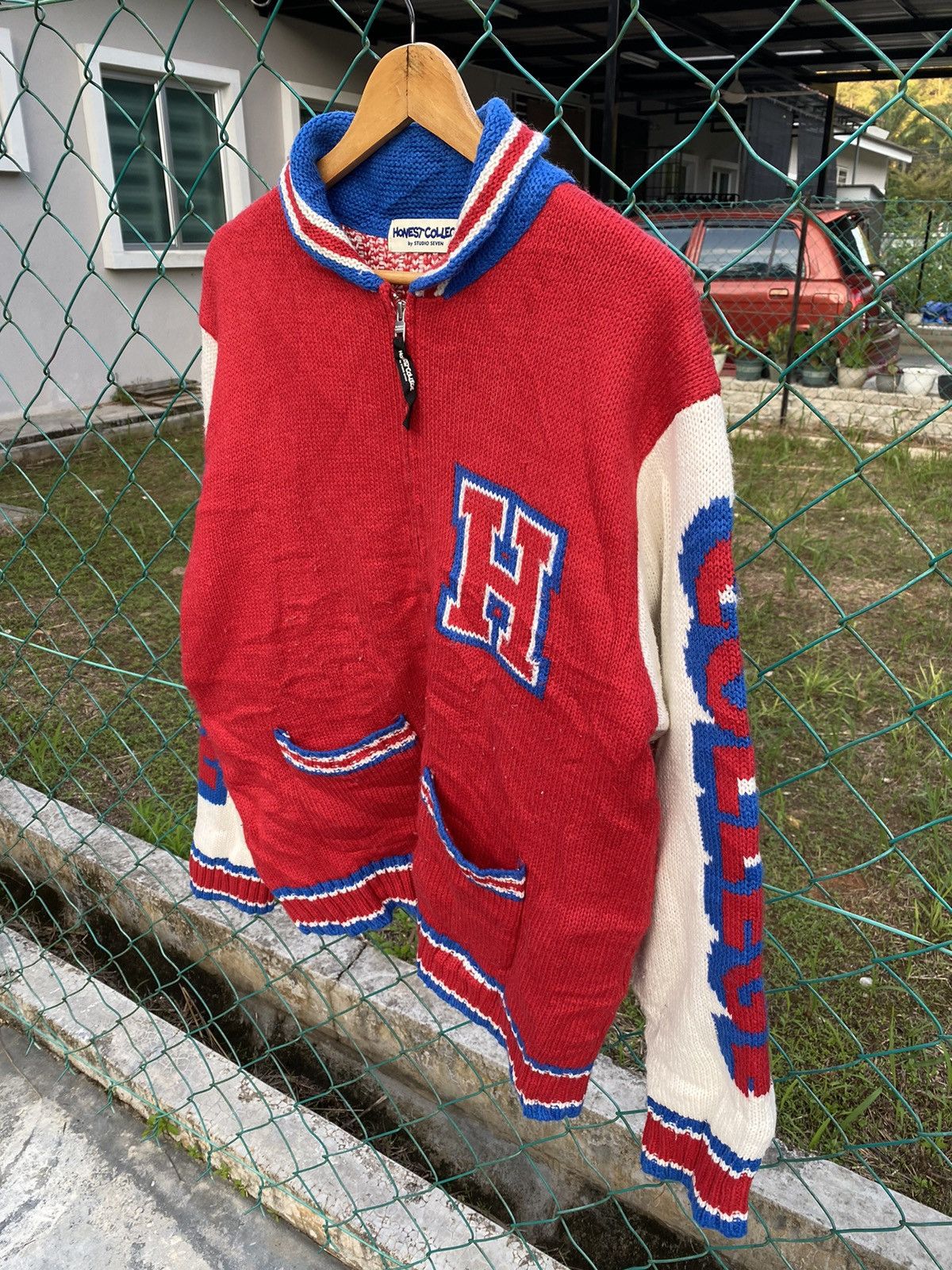 GU × Studio Seven AW24 Honest College X GU cable knit zip up jacket Size US M / EU 48-50 / 2 - 5 Thumbnail