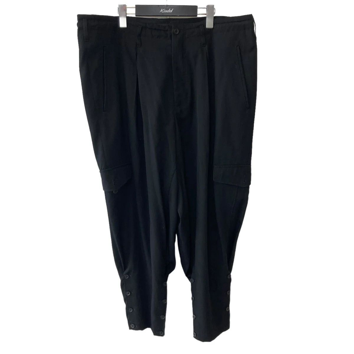 Image of Yohji Yamamoto Pour Homme Hem Adjustment P in Black, Men's (Size 41)