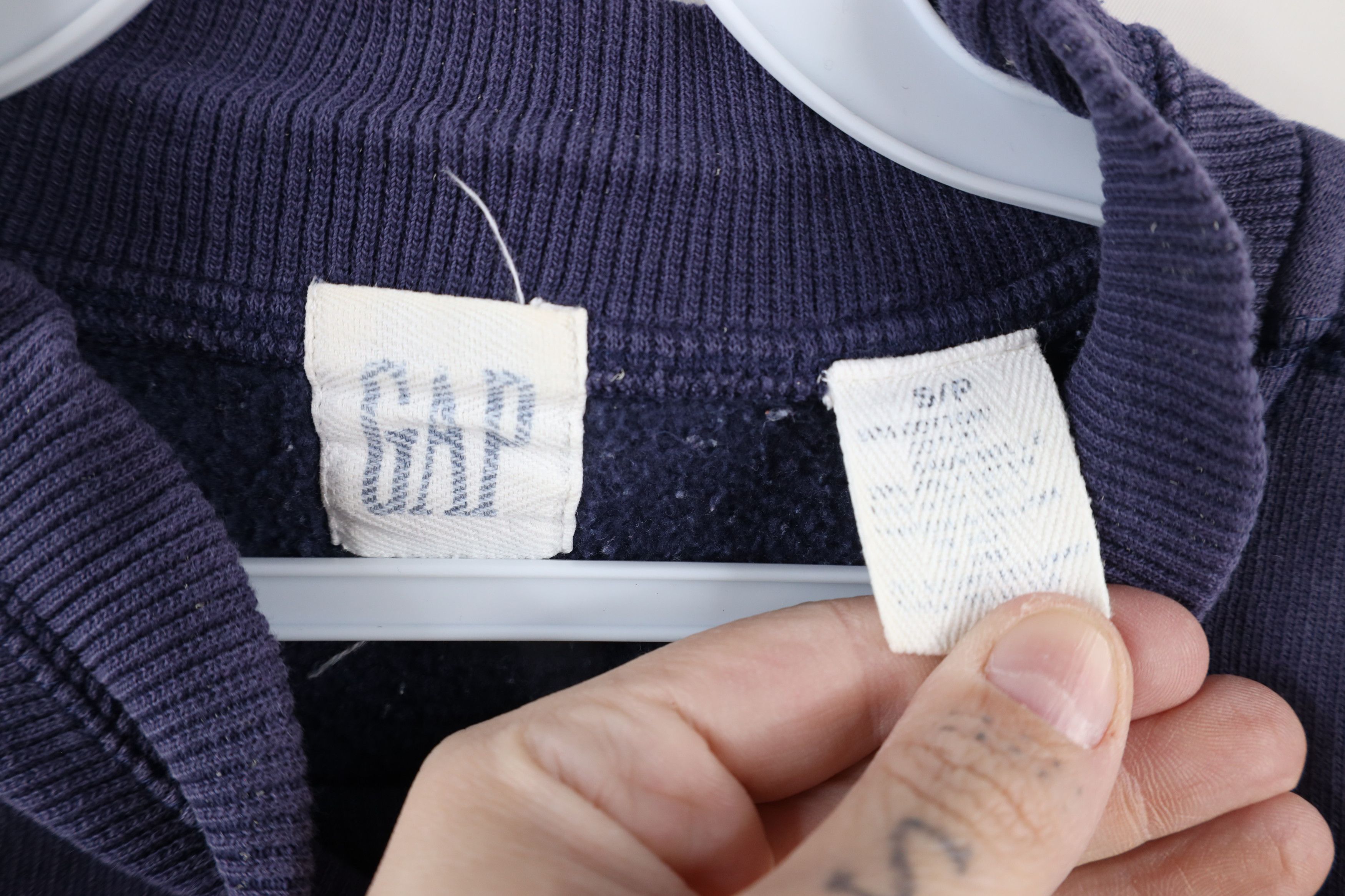 Gap × Vintage Vintage 90s Gap Blank Oversized Mock Neck Sweatshirt Purple Size S / US 4 / IT 40 - 6 Thumbnail