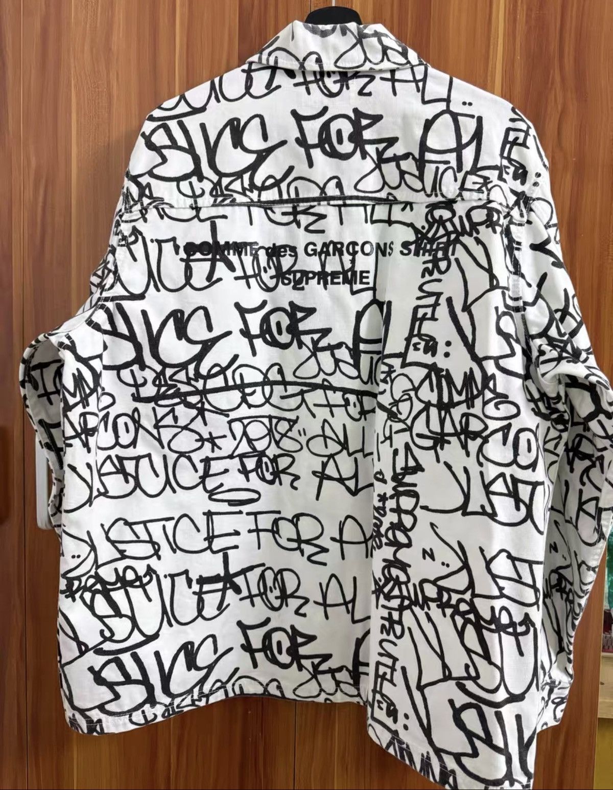 Supreme Supreme comme cdg shirt printed canvas chore coat jacket Size US L / EU 52-54 / 3 - 2 Thumbnail