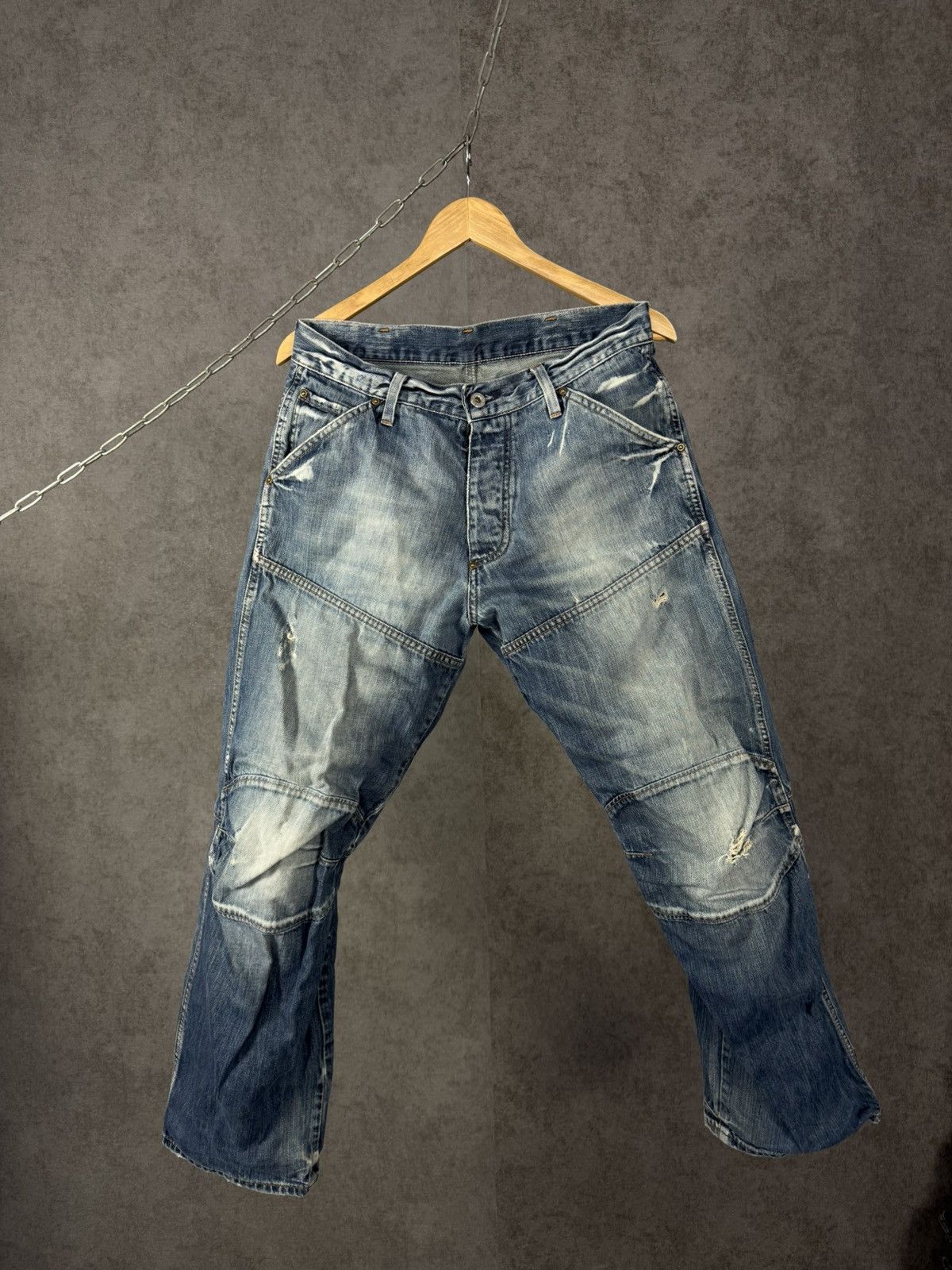 G-Star G Star Raw vintage designer distressed denim jeans Size US 31 - 1 Thumbnail