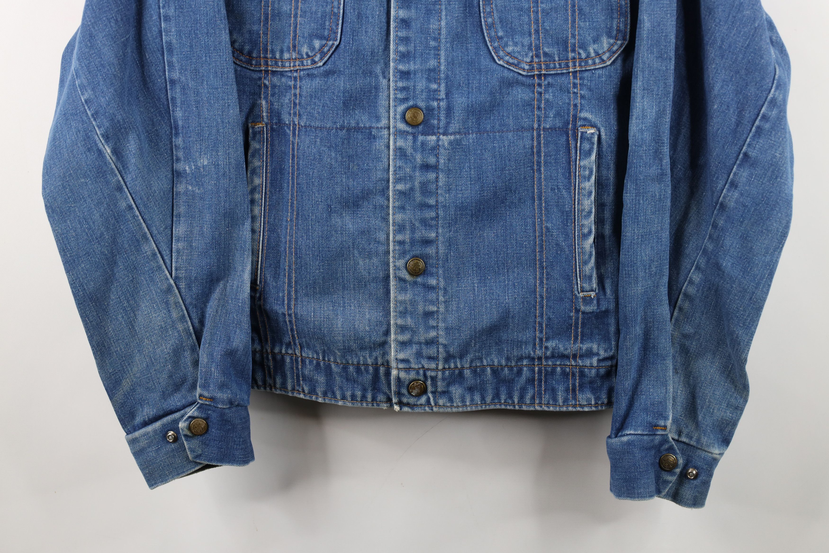 Vintage Vintage 70s Streetwear Western Denim Jean Trucker Jacket USA Size US XL / EU 56 / 4 - 3 Thumbnail