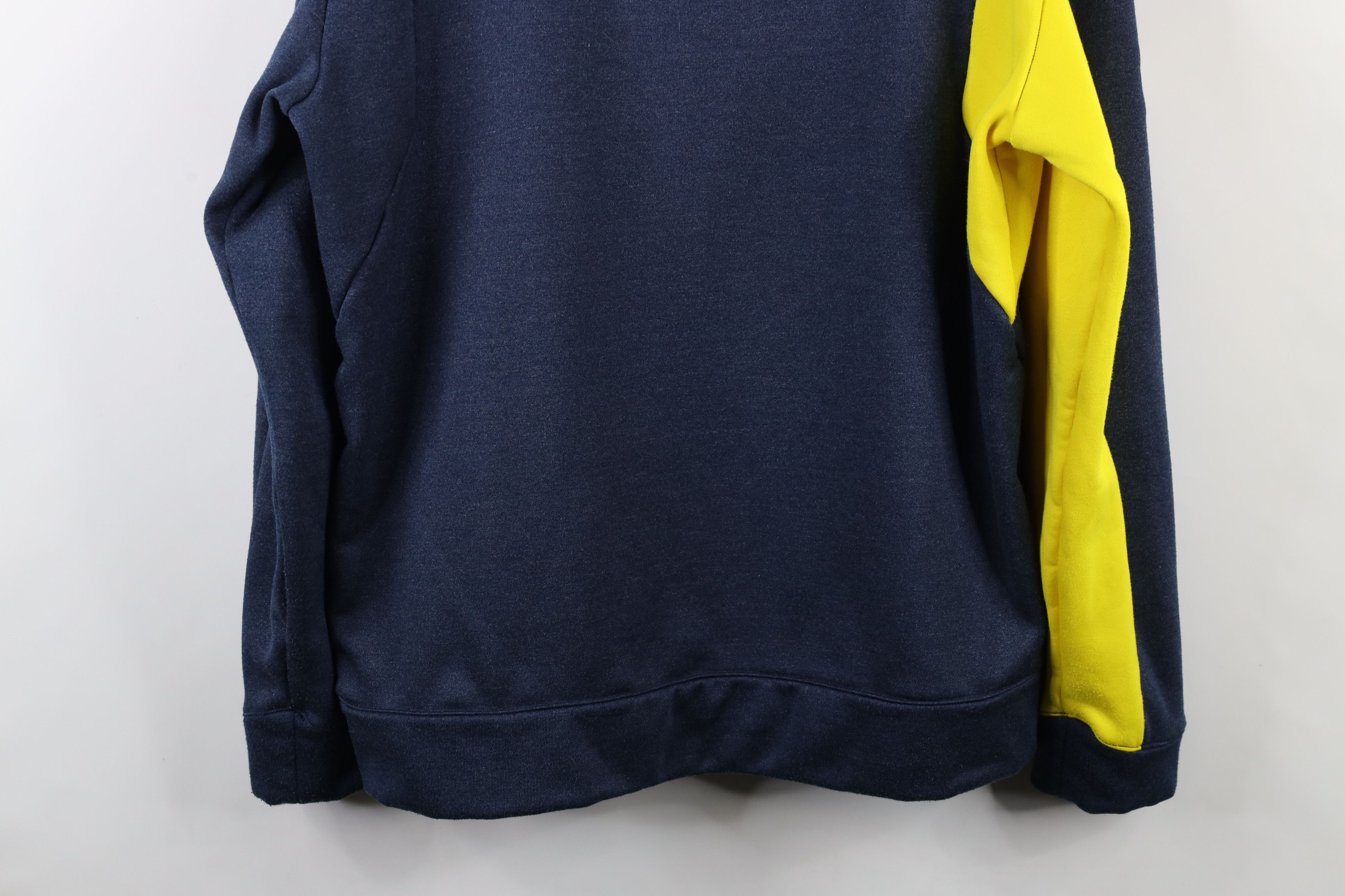 Adidas × Vintage Adidas University of Michigan Football Half Zip Hoodie Blue Size US L / EU 52-54 / 3 - 16 Thumbnail