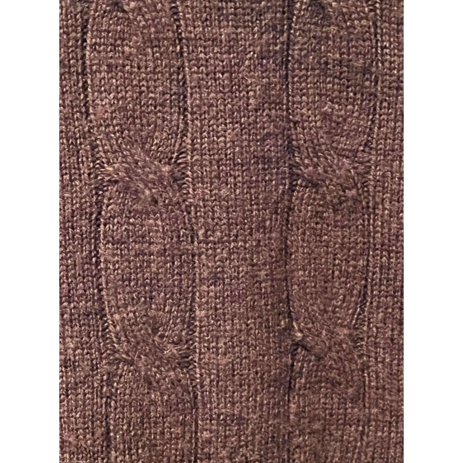 Peter Millar Peter Millar Sweatery Brown Red Cable Knit M Luxe Blend Wool Cashmere Flaw Knit Pullover Crew Neck Long Sleeve Men’s Regular Size M Size US M / EU 48-50 / 2 - 6 Thumbnail
