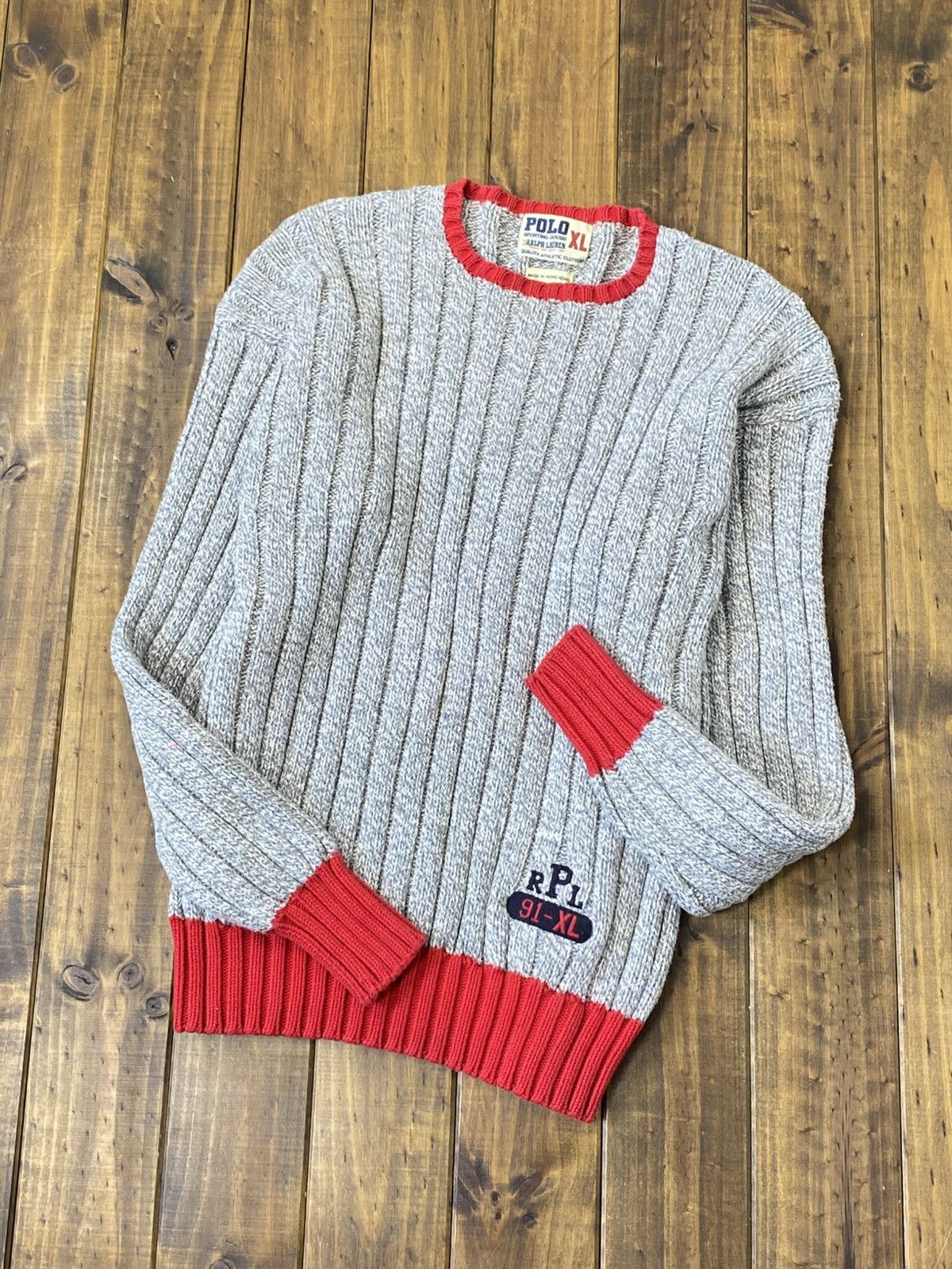 Polo Ralph Lauren × Vintage Vintage 1991 Polo Ralph Lauren sporting goods sweater Size US XL / EU 56 / 4 - 5 Thumbnail
