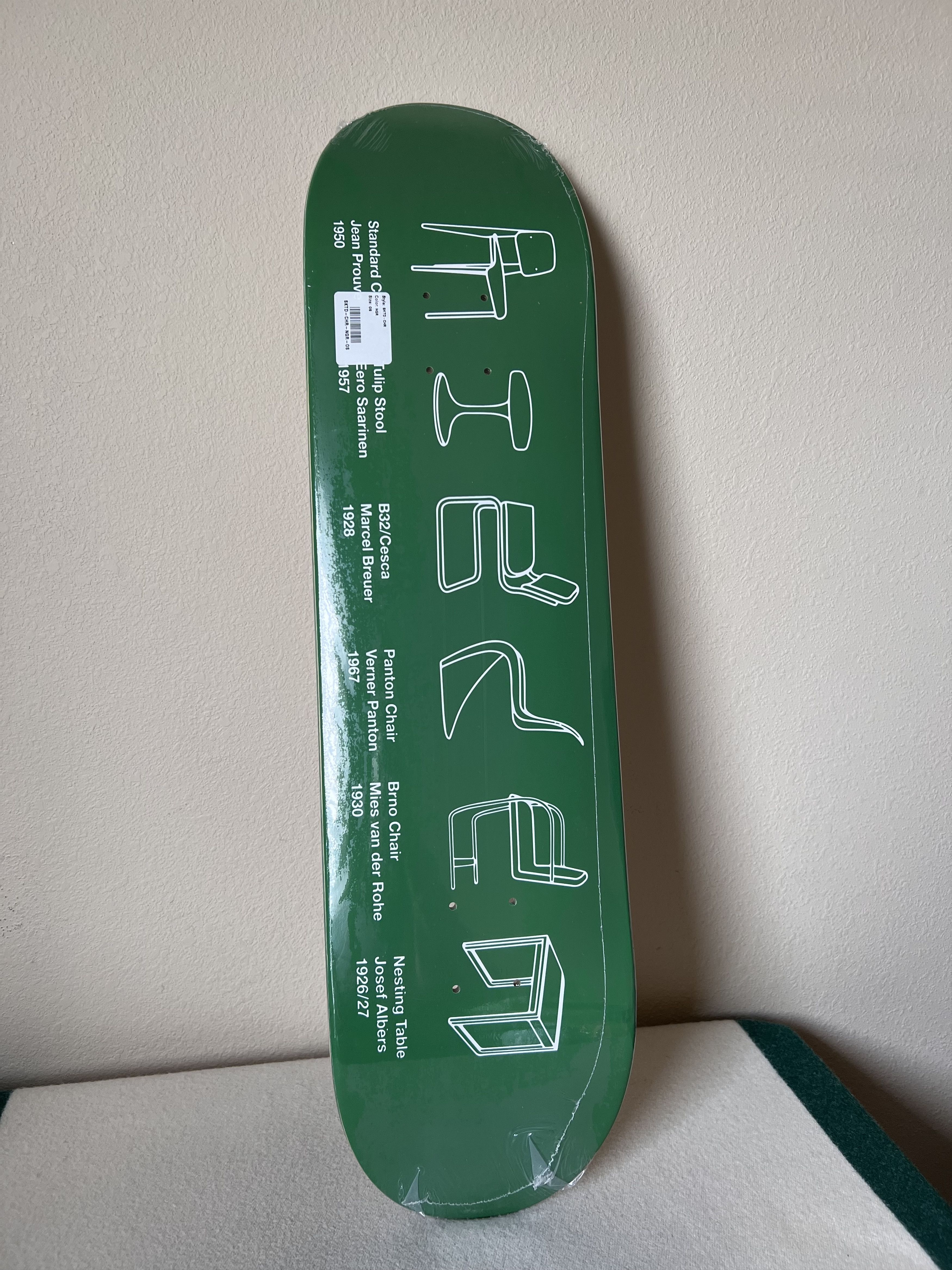 image of Hidden Ny Chairs Skate Deck In Green, Men's