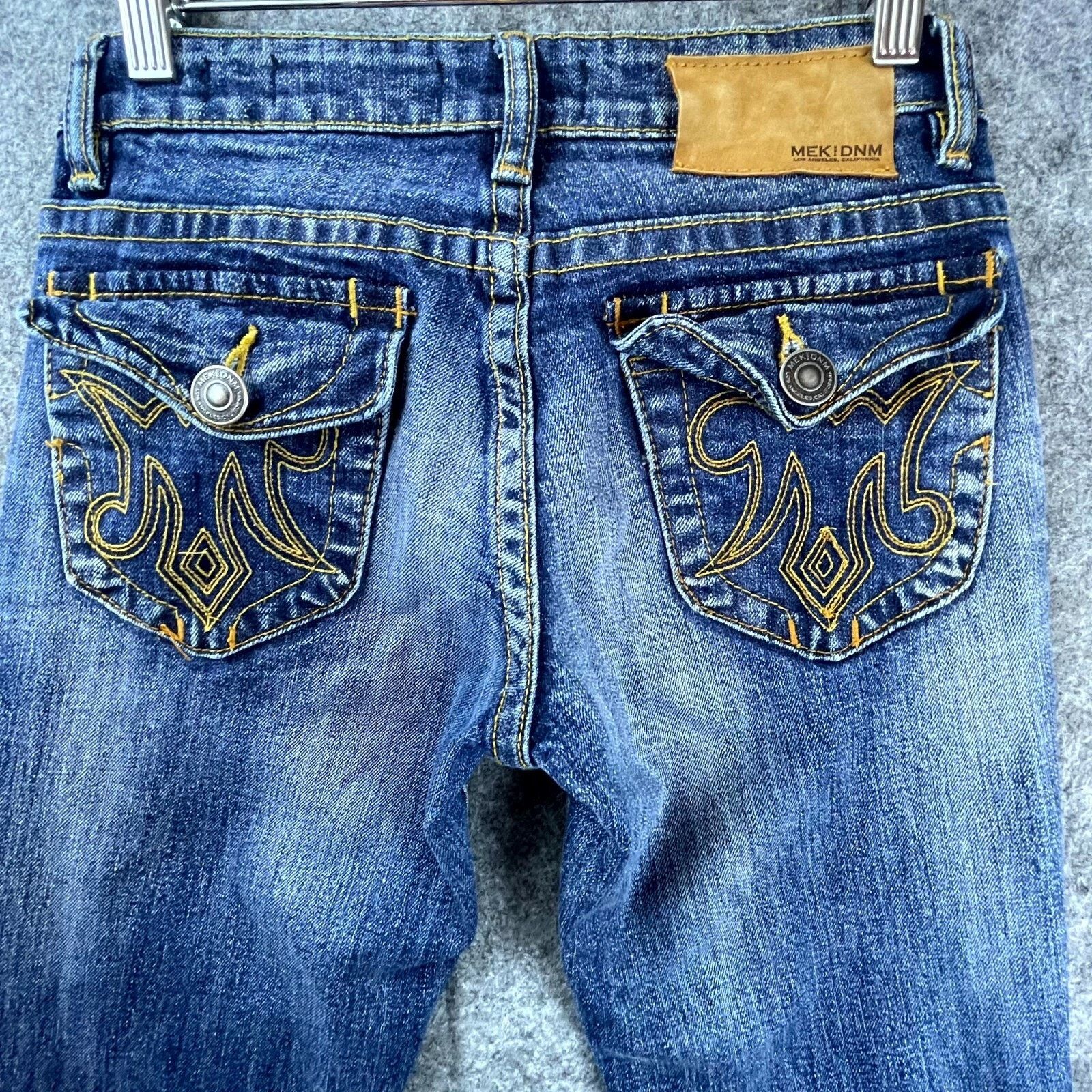 Mek Denim MEK DNM Jeans Womens 25 Wyatt Stretch Bootcut Flap Pocket Size 25" / US 0 / IT 36 - 3 Thumbnail