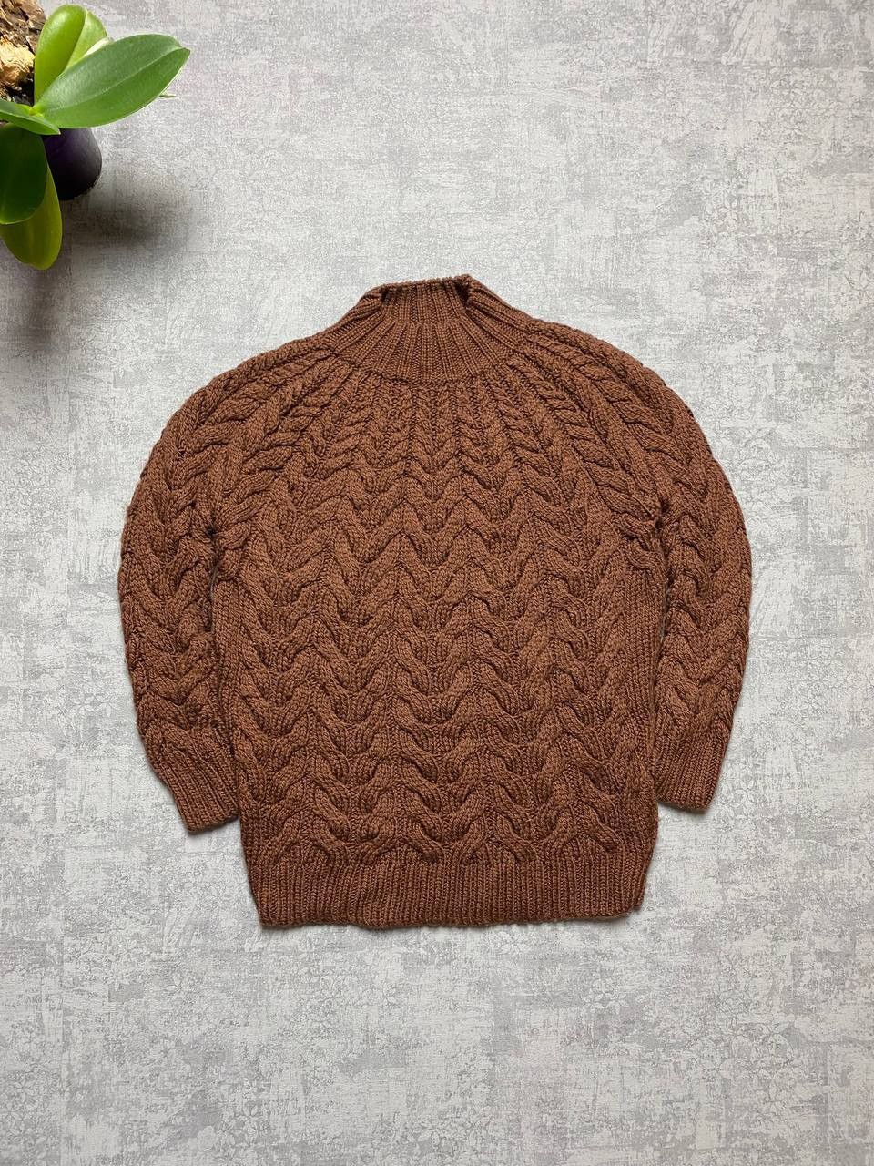 Sezane Ia Maille Sezane Wool coarse knitted brown Sweater Size S / US 4 / IT 40 - 2 Thumbnail