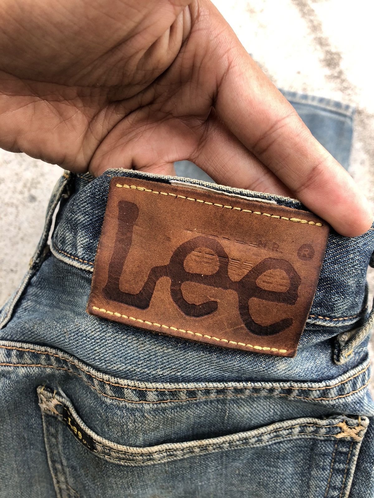 Lee WIDE LEG RUSTY BLUE VINTAGE SELVEDGE DENIM Size US 30 / EU 46 - 7 Thumbnail