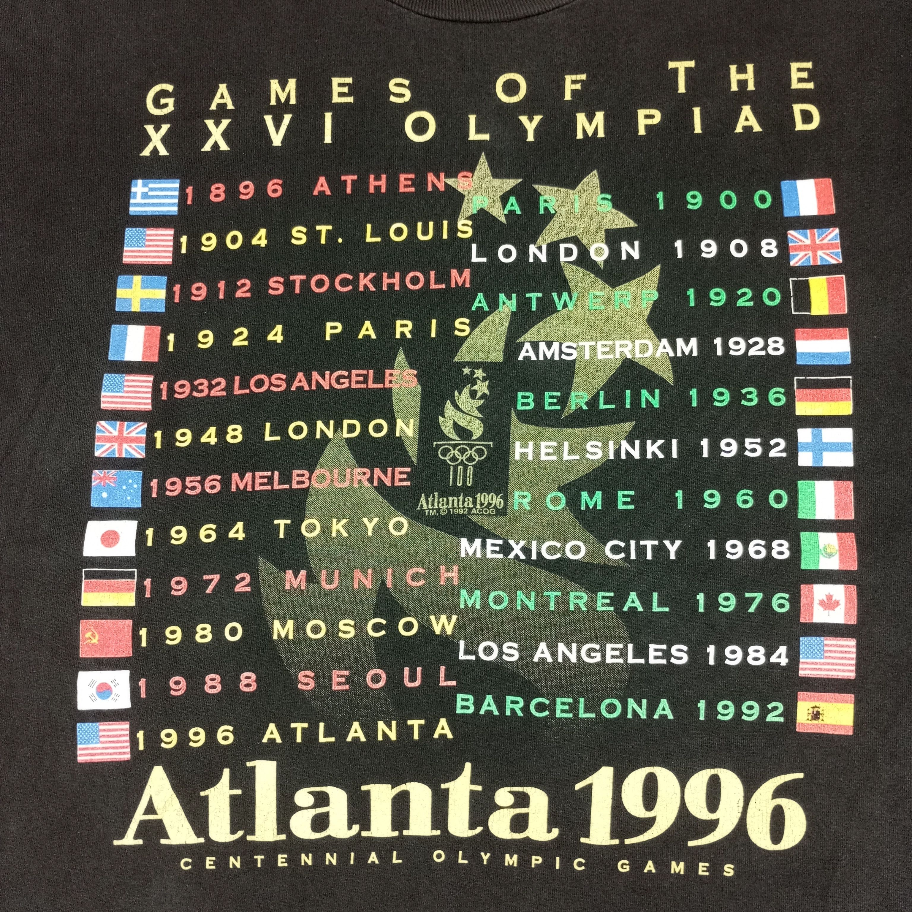 USA Olympics × Vintage Atlanta Olympics 1996 Promo Style Vintage Tshirt Size US L / EU 52-54 / 3 - 2 Thumbnail