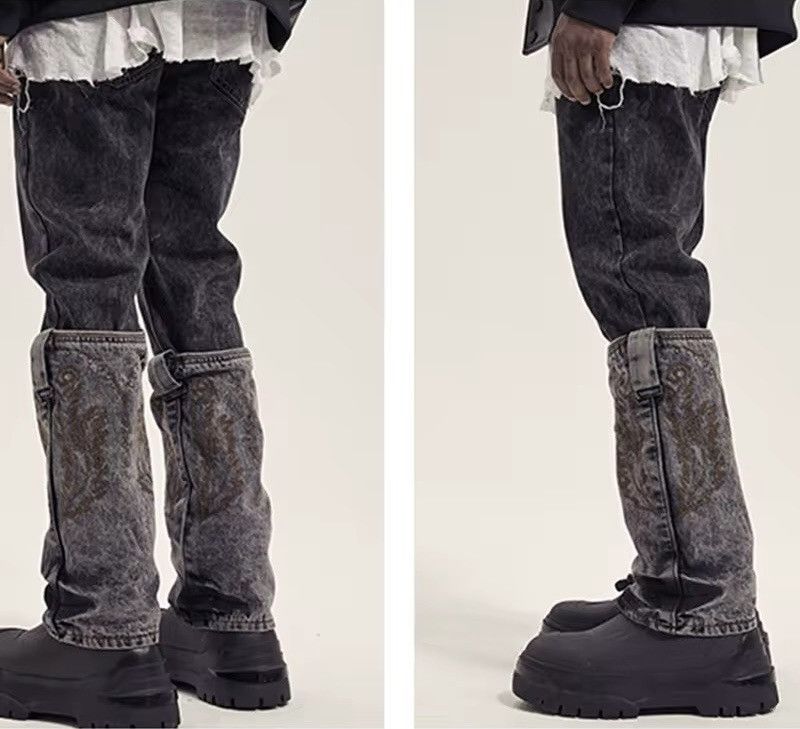 Japanese Brand × Jean Feet Detachable Embroidery Washed Jean Size US 31 - 3 Thumbnail