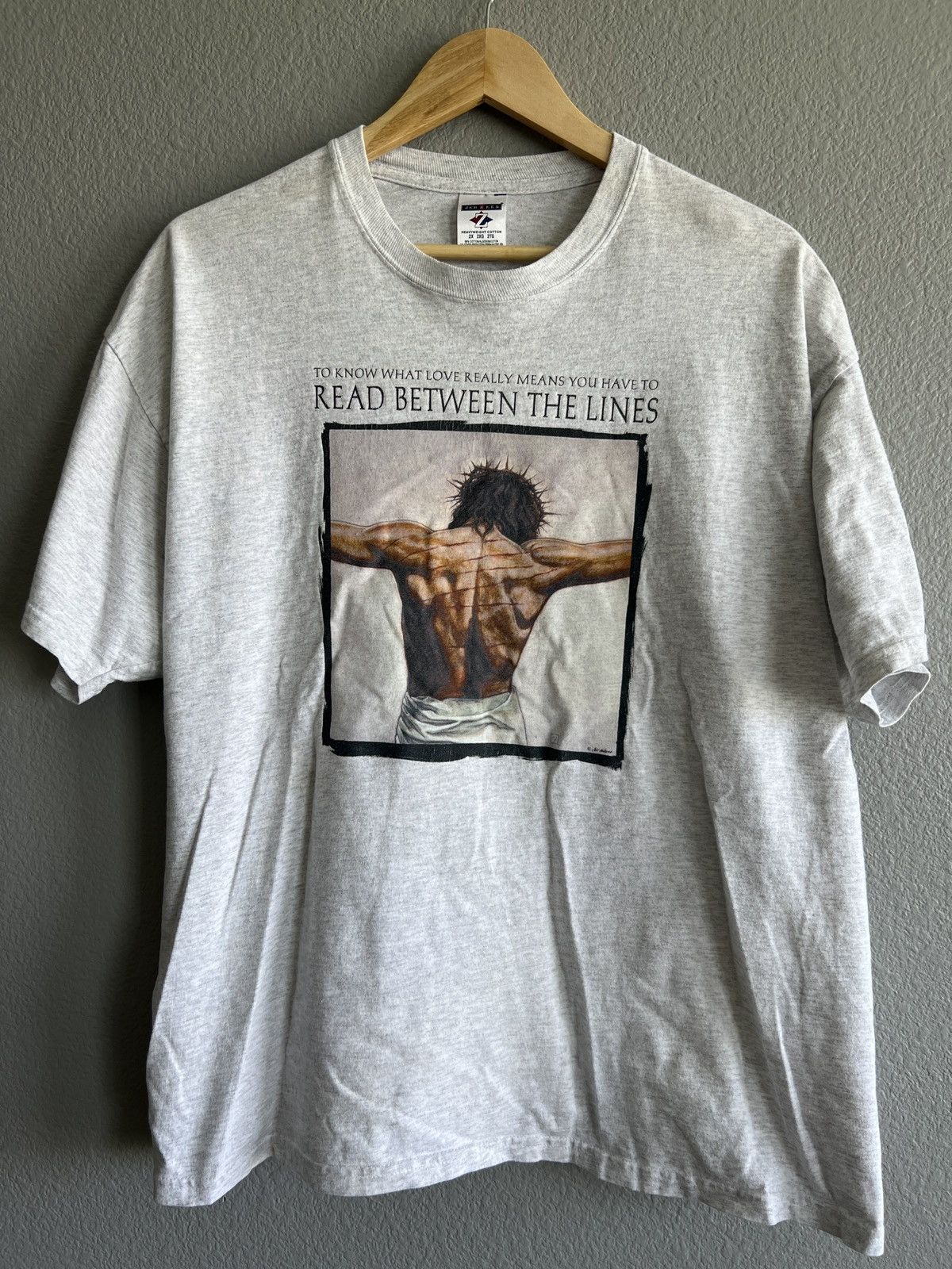 Vintage Vintage Jesus Read Between the Lines tee Size US XL / EU 56 / 4 - 2 Thumbnail