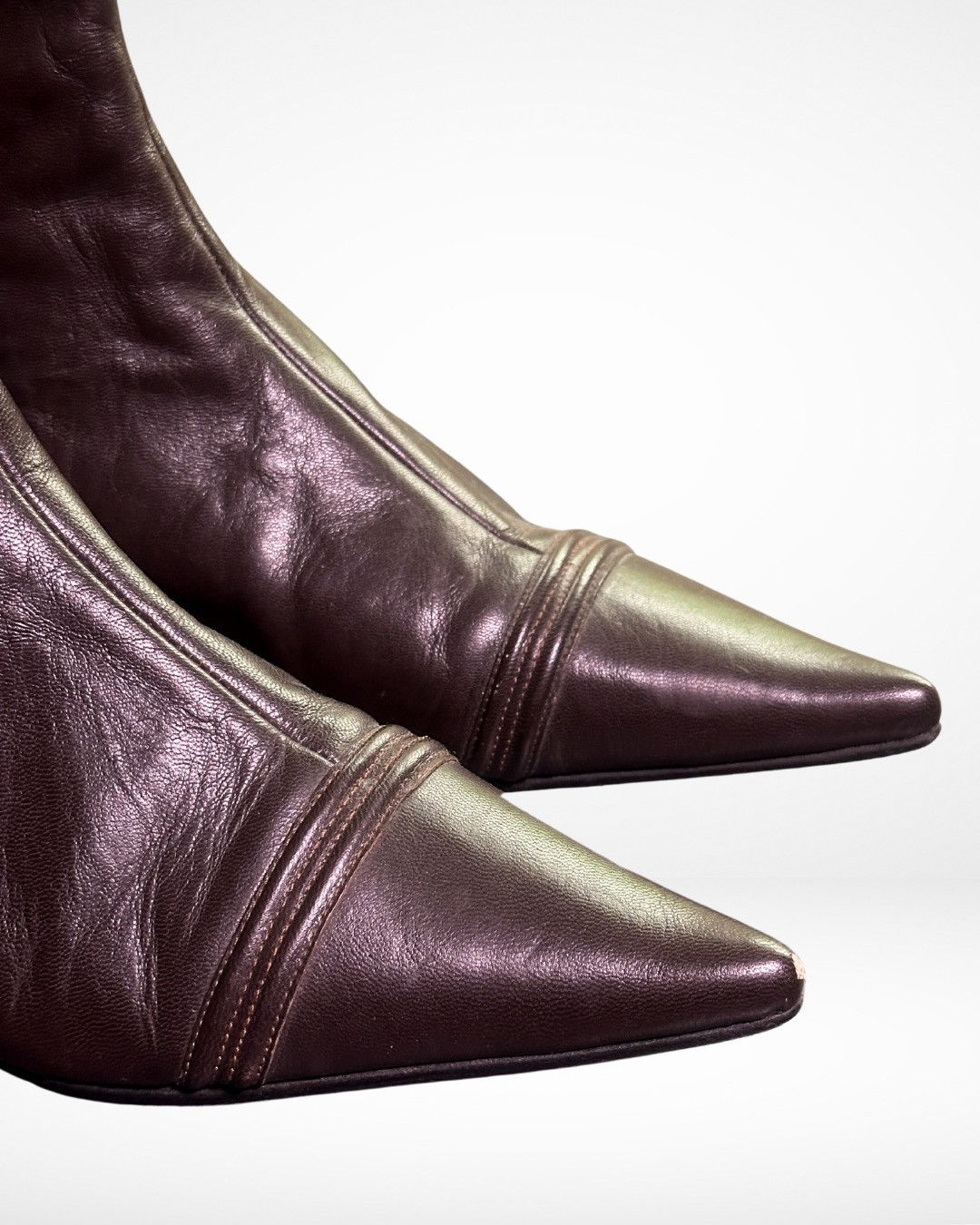 Morgan De Toi 2000s Low Heel Zippered Rider Boots Size US 7 / IT 37 - 4 Thumbnail