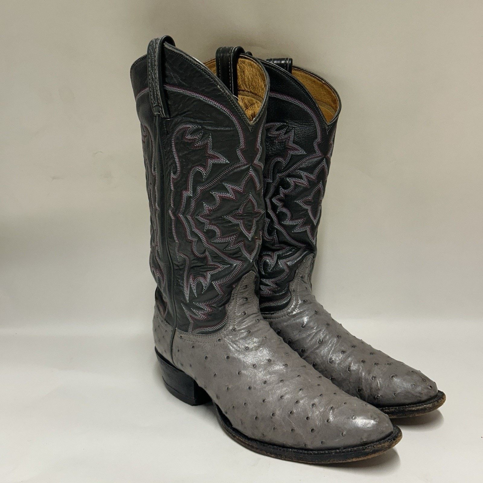 Tony Lama Tony Lama El Rey Gray Full Quill Ostrich Cowboy Boots Size US 8.5 / EU 41-42 - 1 Thumbnail