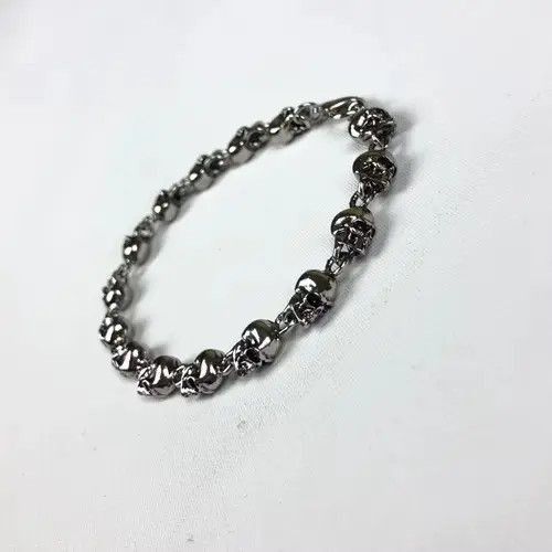 Jewelry Skull Bracelet Y2K Punk Chain Gotch Size ONE SIZE - 4 Thumbnail
