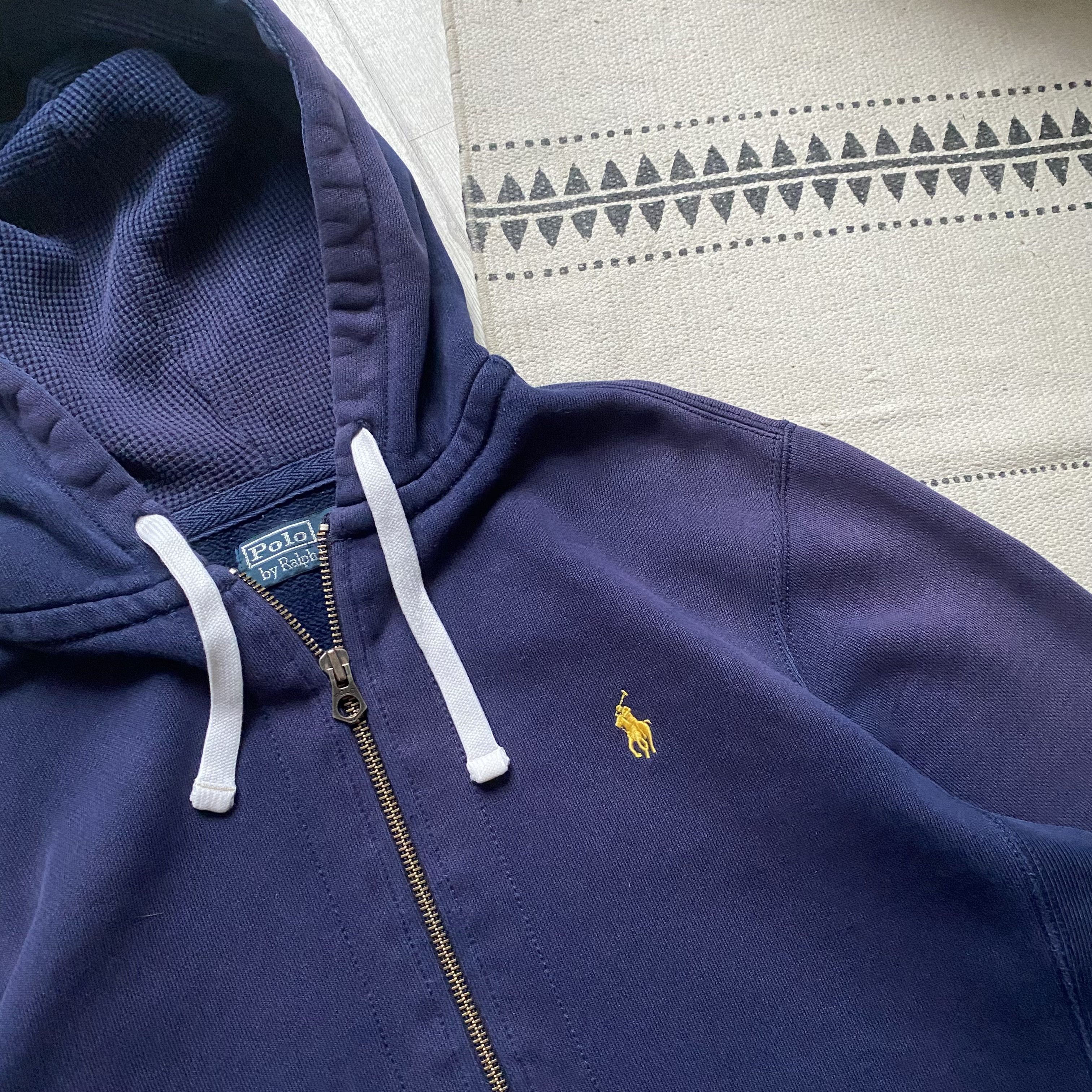 Polo Ralph Lauren 🐎 Thrashed Vintage 90s Polo Ralph Lauren zip Hoodie Y2K Size US M / EU 48-50 / 2 - 5 Thumbnail