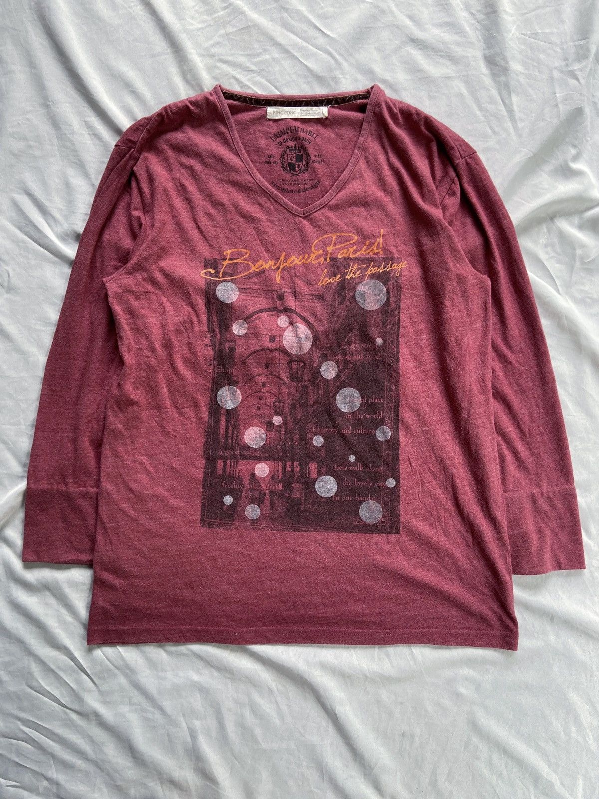 Beauty Beast × Hysteric Glamour × Japanese Brand BONJOUR PARIS! LOVE THE PASSAGE LONG SLEEVE Size US L / EU 52-54 / 3 - 1 Thumbnail
