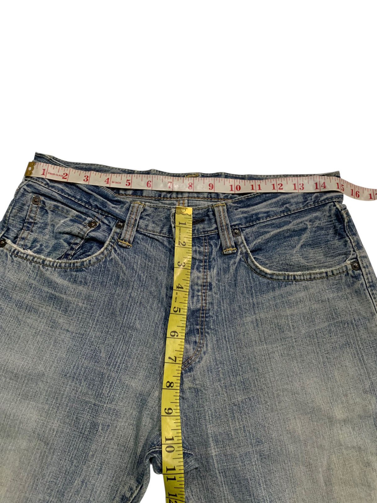 Edwin VINTAGE EDWIN 505BXX SELVEDGE FADED&RUSTY DISTRESSED DENIM Size US 30 / EU 46 - 19 Thumbnail