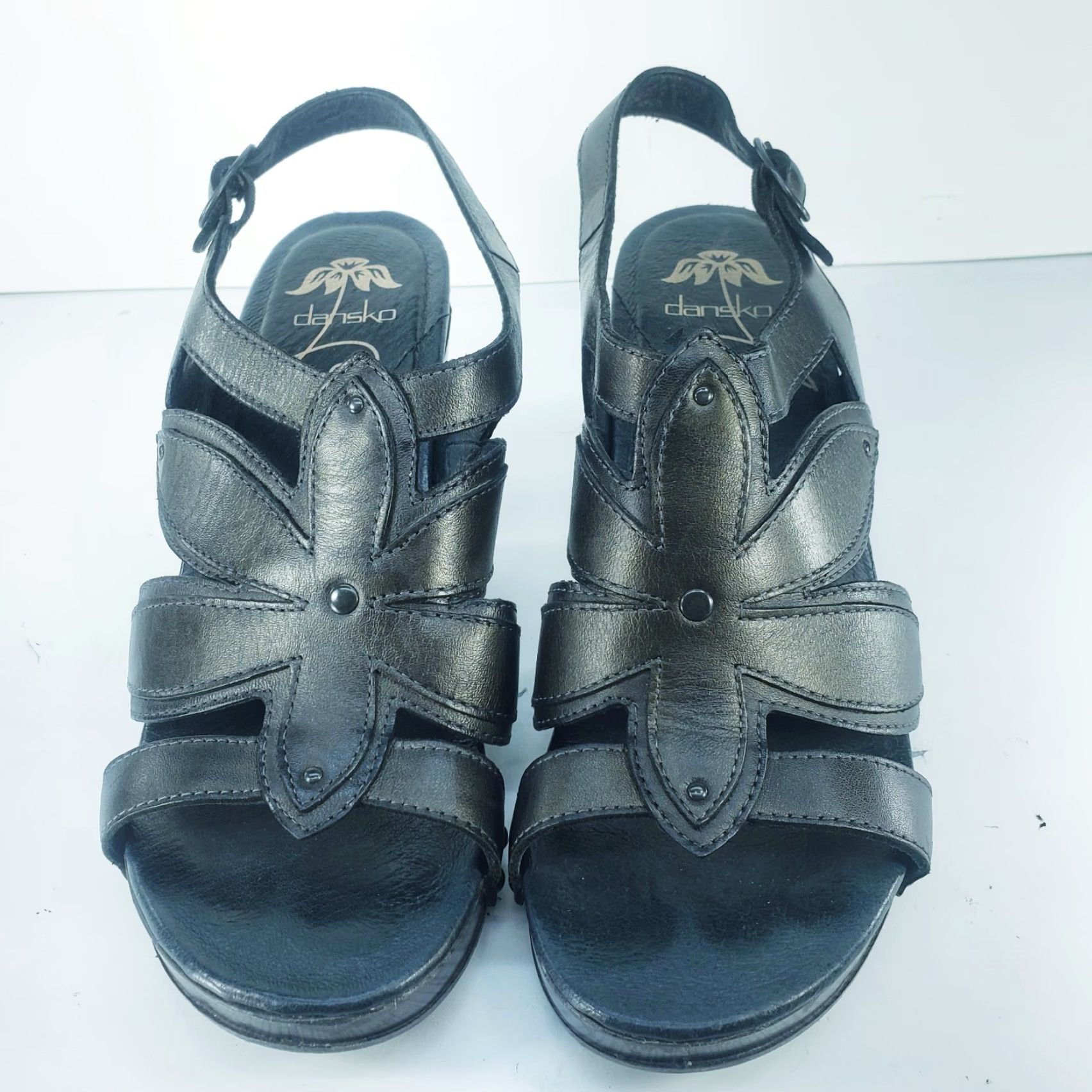 Dansko Dansko Black Leather Heeled Sandals Open Toe Ankle Strap Women's US 8-8.5 EU 39 Size US 8.5 / IT 38.5 - 3 Thumbnail