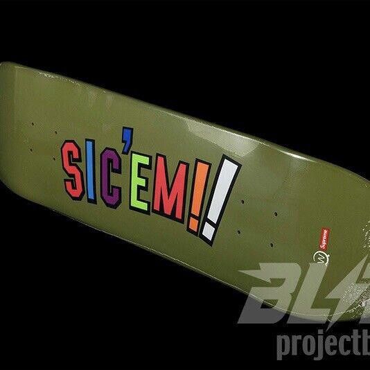 Supreme SUPREME WTAPS SIC 'EM! SKATEBOARD DECK OLIVE 8.25” x 32” Size ONE SIZE - 1 Thumbnail