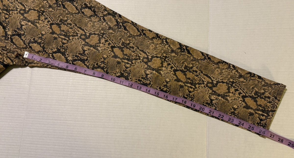 Frame Frame Snakeskin PythonDesign LeHigh Skinny Crop HiRise Jean Size 29" - 9 Thumbnail
