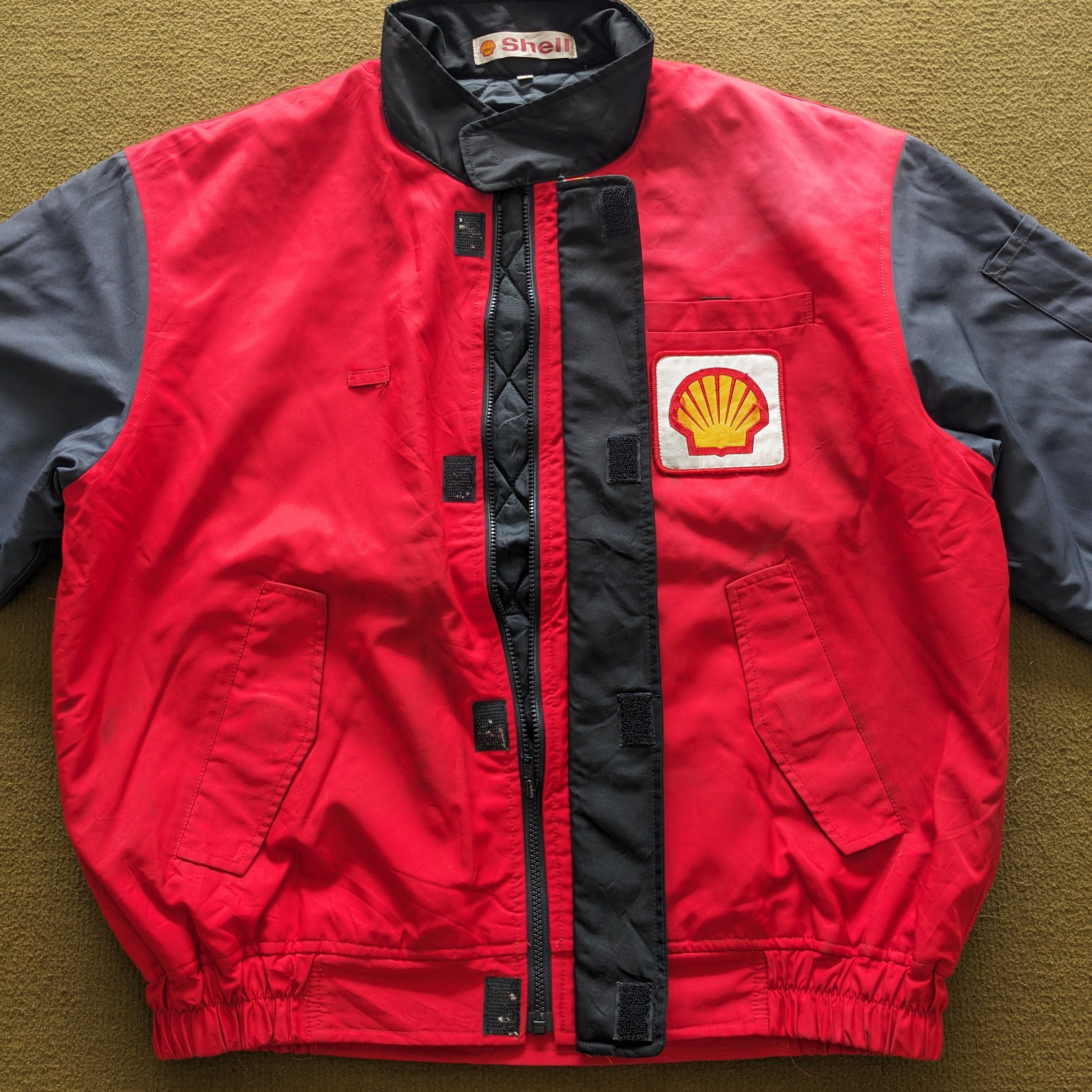 Vintage Vintage SHELL Formula One Oil Fuel Racing Jacket Size US L / EU 52-54 / 3 - 4 Thumbnail