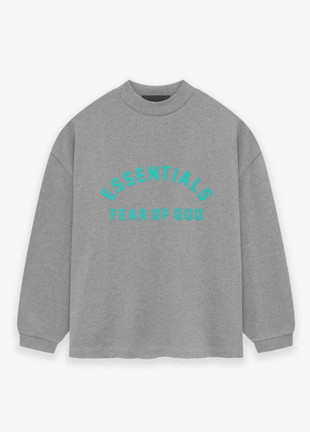 image of Xxl - Fear Of God Essentials - S24 - Long Sleeve Shirt in Dark Heather Oatmeal, Men's (Size Small)