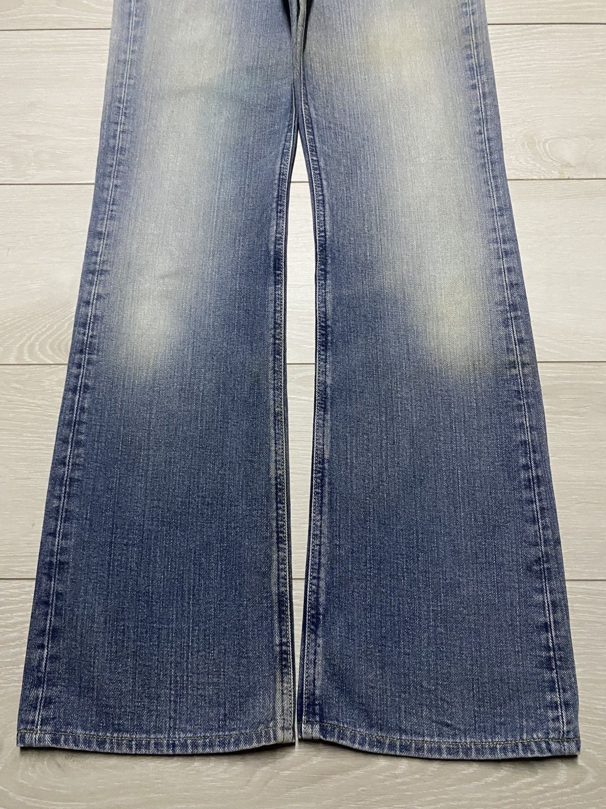 Lee Vintage Lee Rider Faded Wash Distressed Flare Bootcut Jeans Size US 29 - 5 Thumbnail