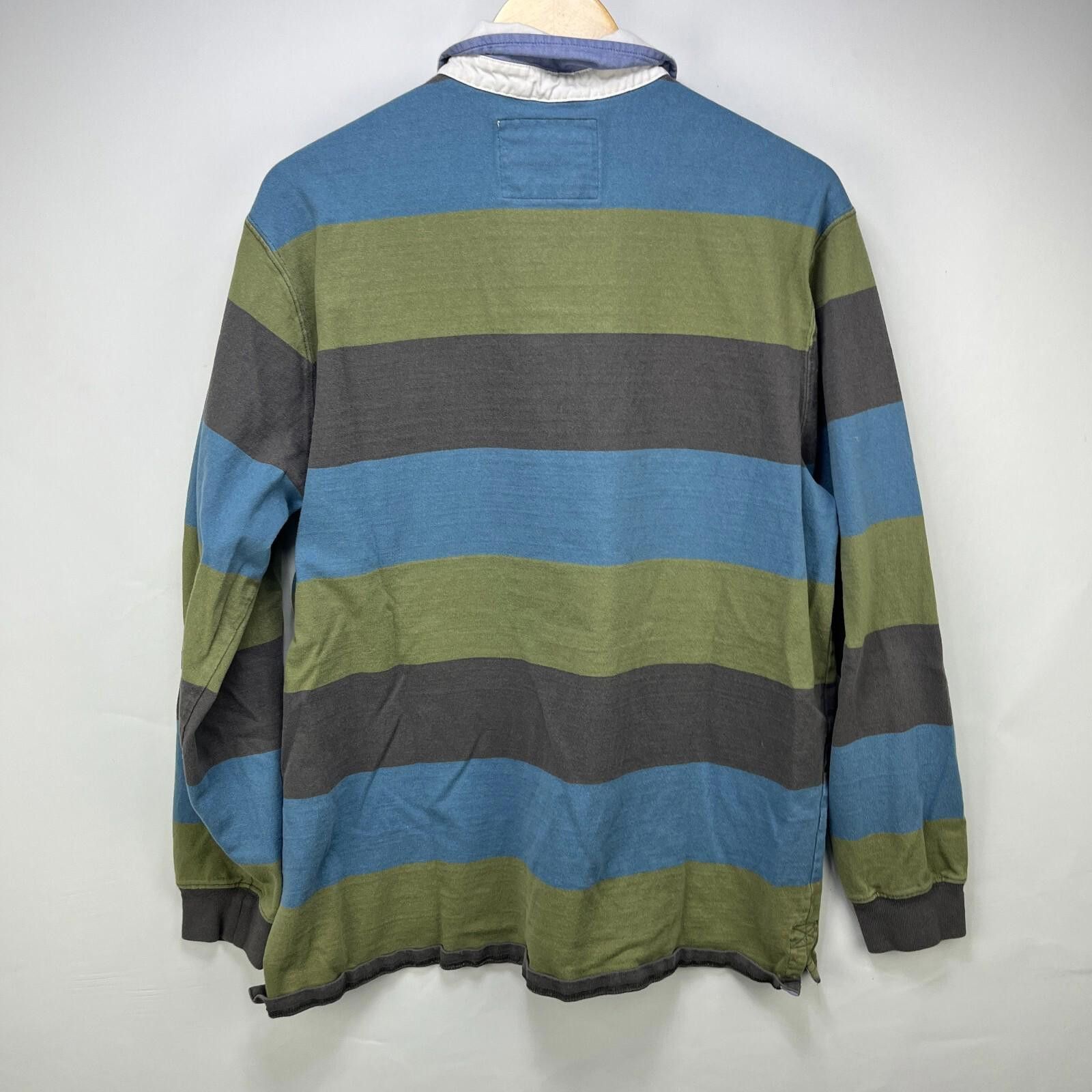 L.L. Bean LL Bean Striped Polo Rugby Long Sleeve Shirt Size Large Size US L / EU 52-54 / 3 - 8 Thumbnail
