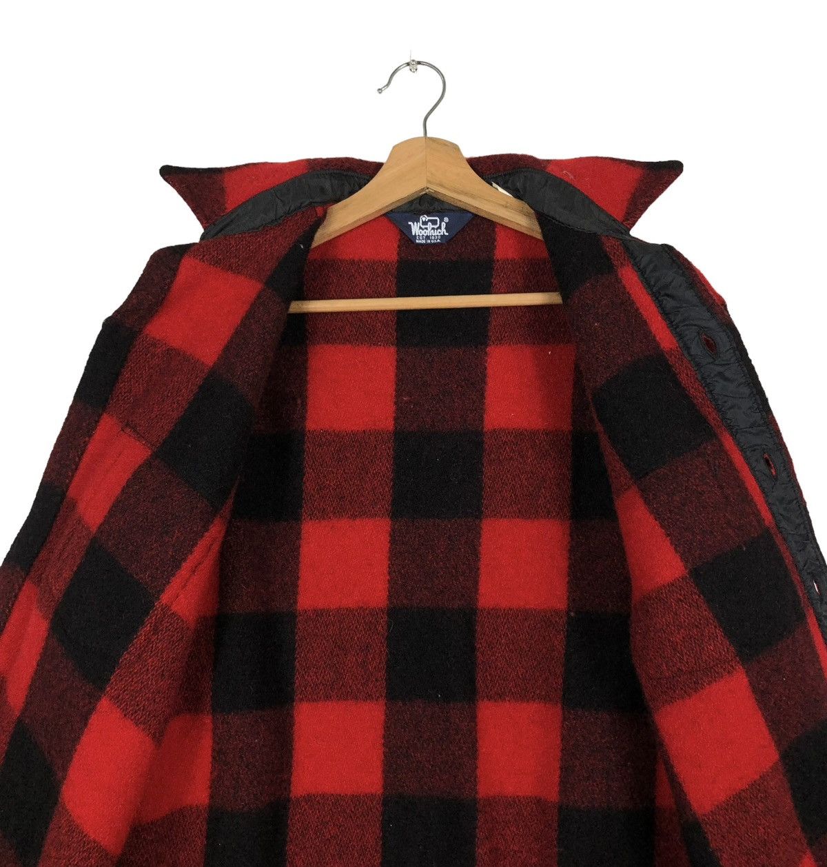 Vintage 🔥VINTAGE WORK JACKET WOOLRICH MADE IN USA TARTAN DESIGN Size US M / EU 48-50 / 2 - 16 Thumbnail