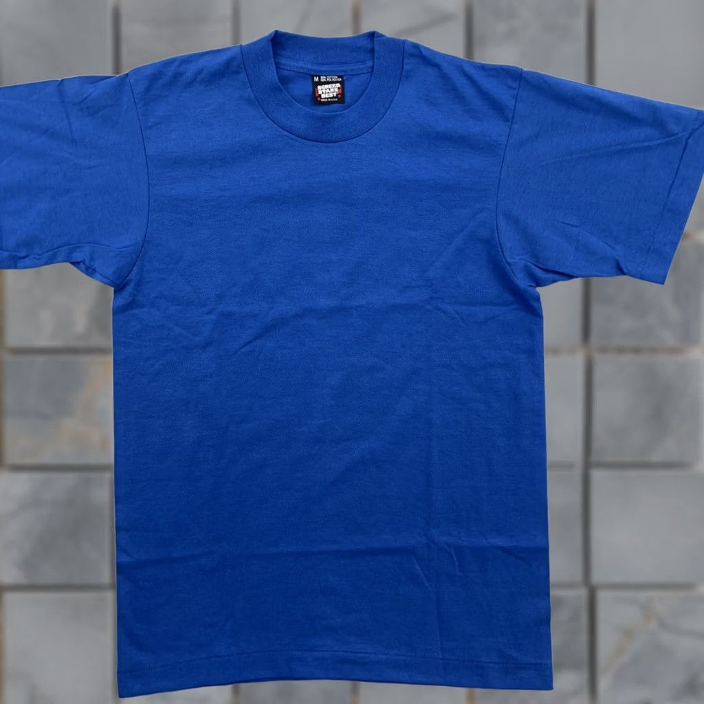 Vintage VINTAGE Screen Stars Best T-Shirt Shirt Men Small Blue 80s 90s Crew Neck Short Sleeve Cotton Polyester NOS Deadstock Size US S / EU 44-46 / 1 - 1 Thumbnail