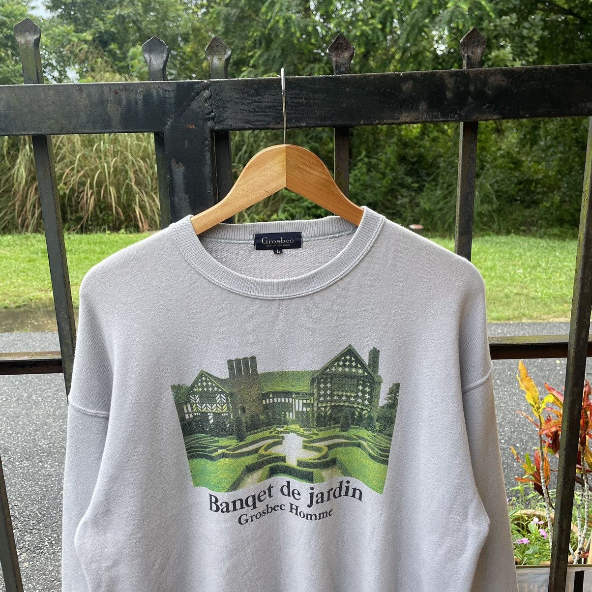Japanese Brand × Vintage 🔥Vintage Grosbec Homme Art House Design Sweatshirts Size US M / EU 48-50 / 2 - 3 Thumbnail