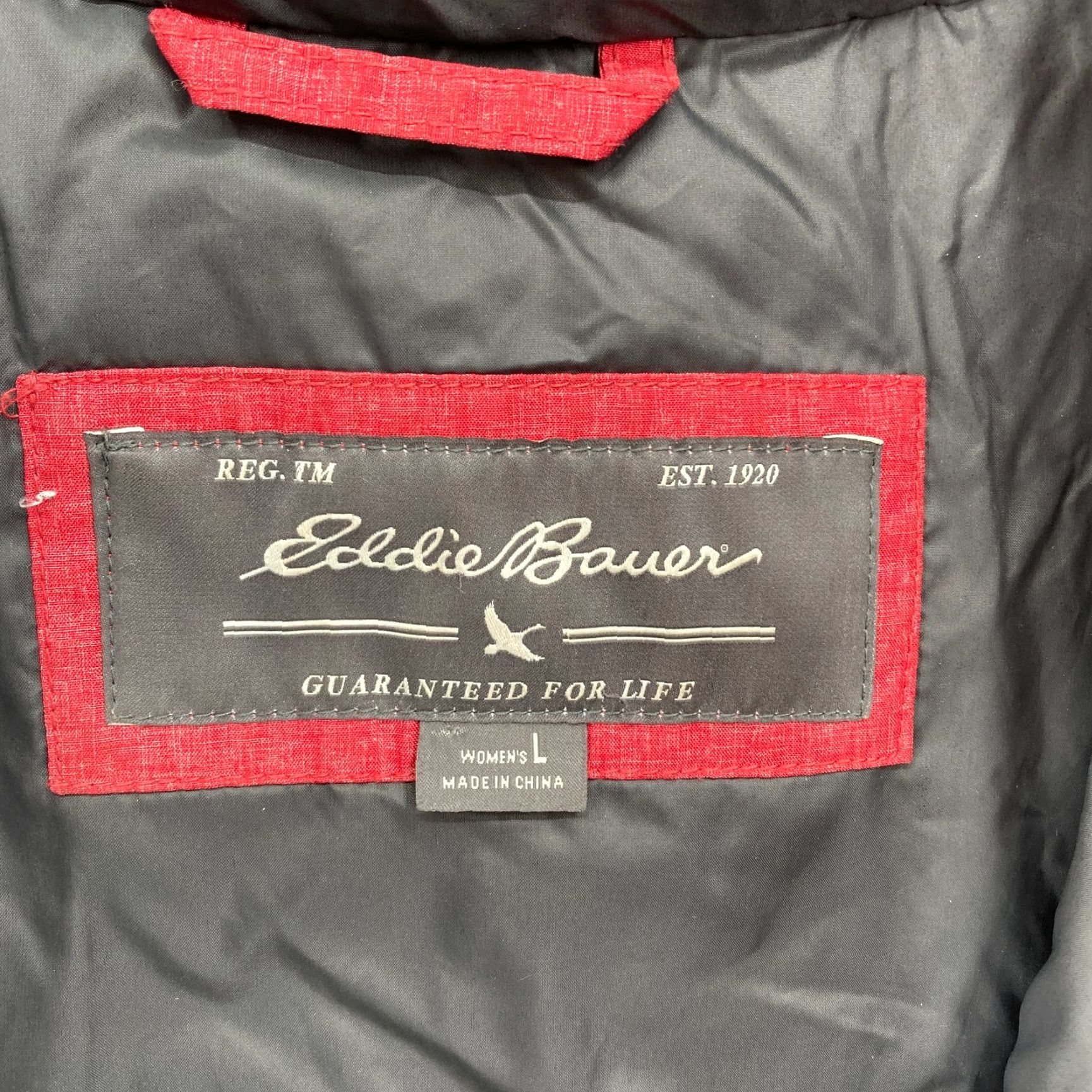 Eddie Bauer Eddie Bauer Premium Goose Down Puffer Jacket Women's Large Red Hooded Quilted Regular Down Jacket Size L / US 10 / IT 46 - 6 Thumbnail