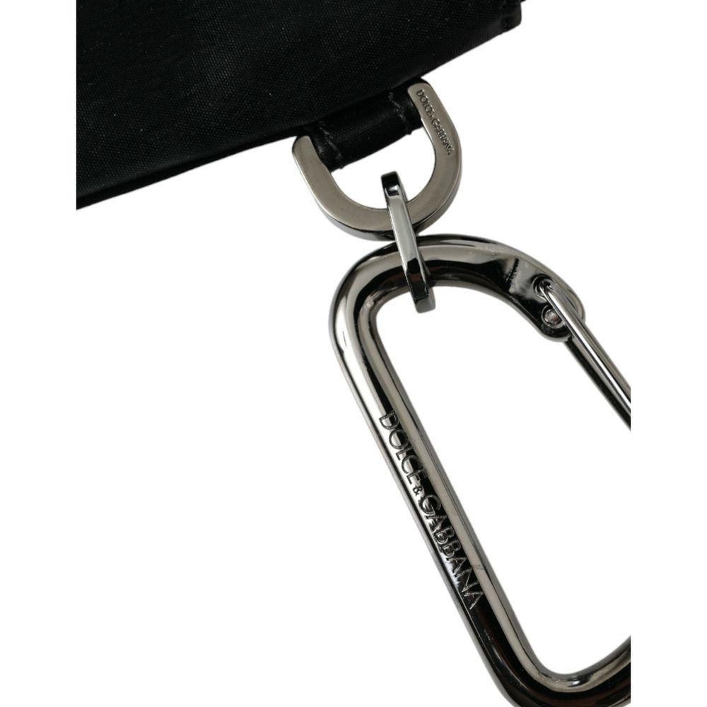 Dolce & Gabbana Dolce & Gabbana Black Nylon Logo Plaque Keyring Pouch Clutch Size ONE SIZE - 6 Thumbnail