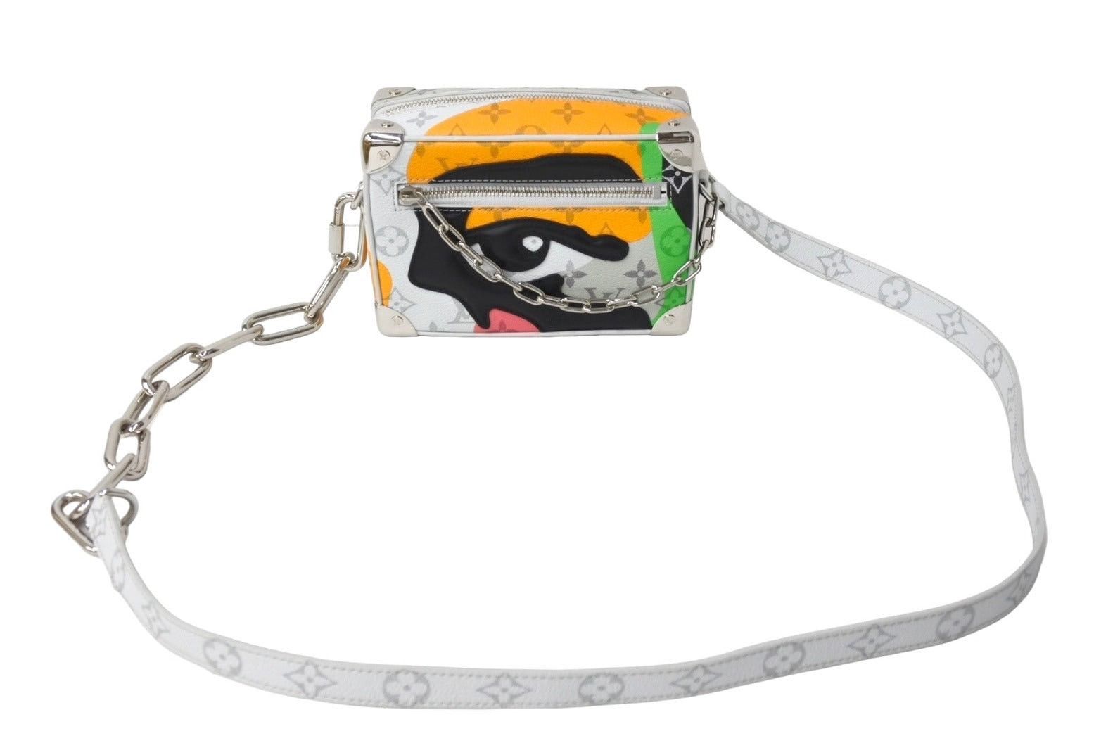 Louis Vuitton Mini Soft Trunk Shoulder Bag in White, Men's