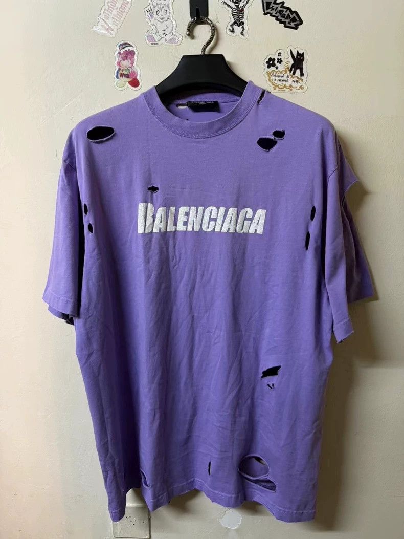 Balenciaga Balenciaga Purple havoc short sleeves Size US XS / EU 42 / 0 - 1 Thumbnail