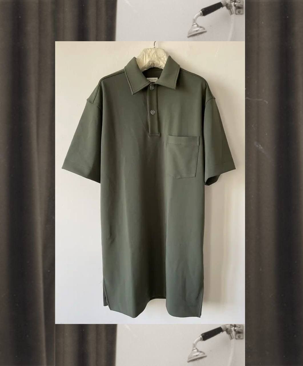 Dries Van Noten Dries Van Noten khaki jersey polo Size US L / EU 52-54 / 3 - 1 Thumbnail