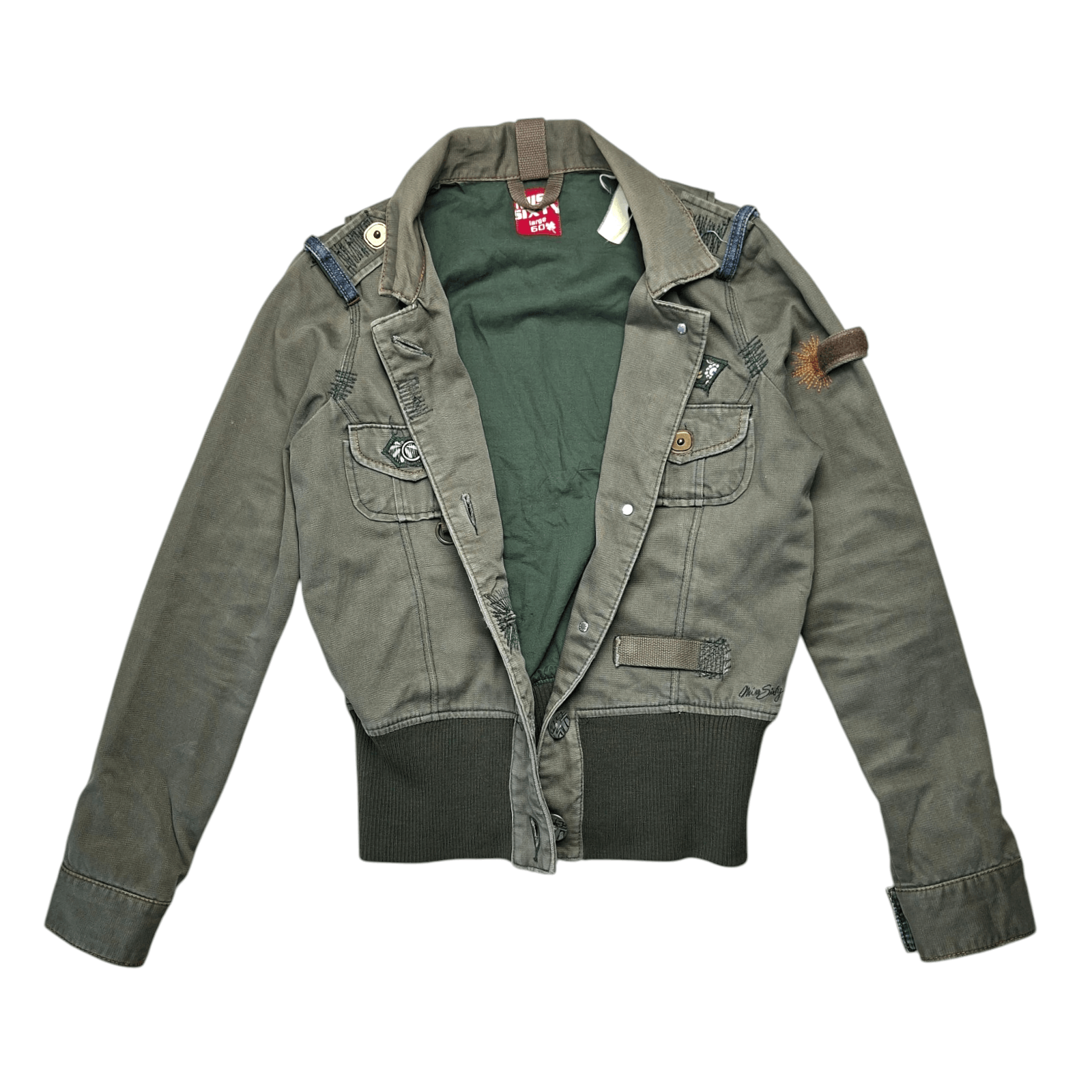 Miss Sixty Miss Sixty Military Jacket Khaki Green Utility Bomber Size S / US 4 / IT 40 - 11 Thumbnail