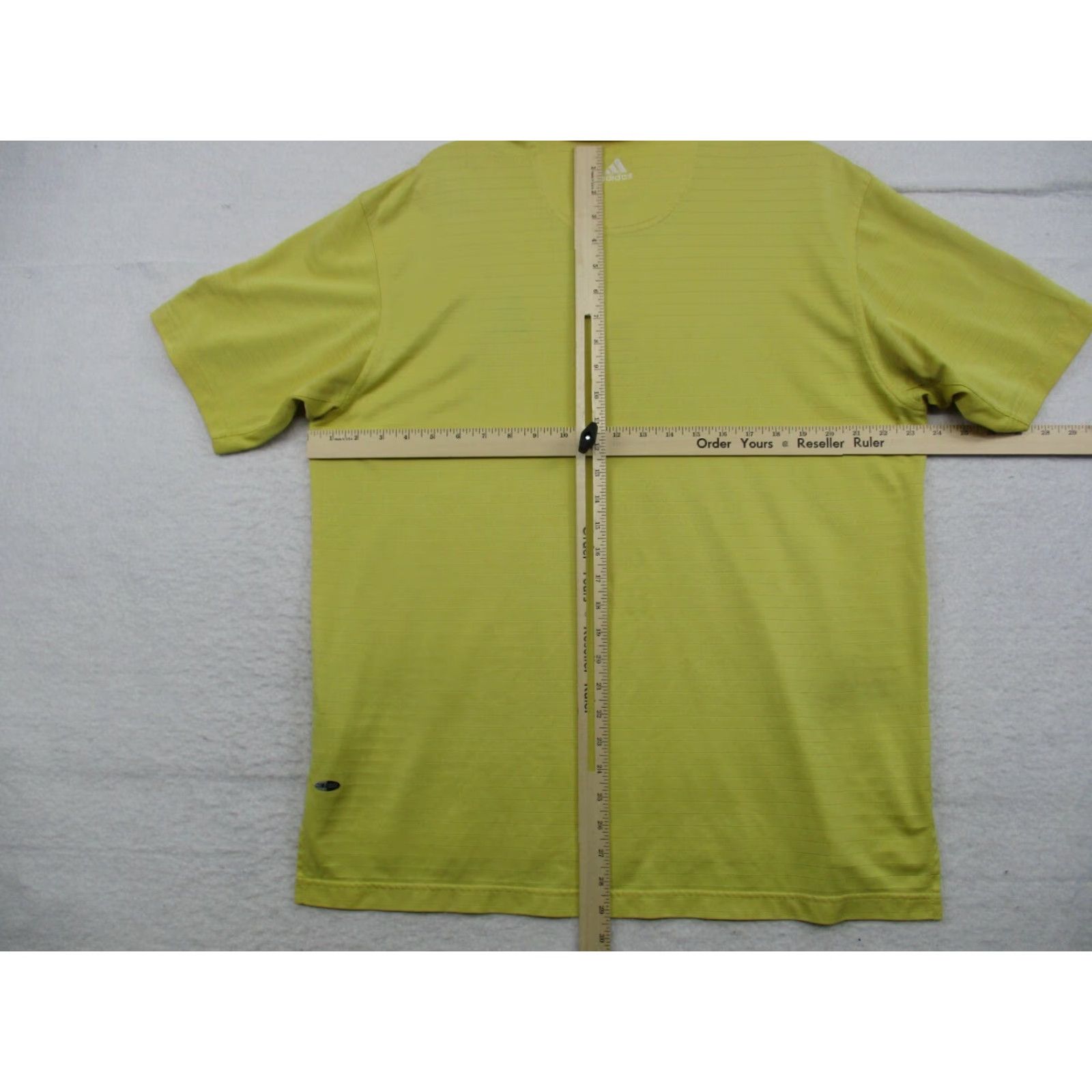Adidas Adidas Climacool Polo Shirt - Large Mens Short Sleeve Yellow Golf Logo Shirt Size US L / EU 52-54 / 3 - 6 Thumbnail