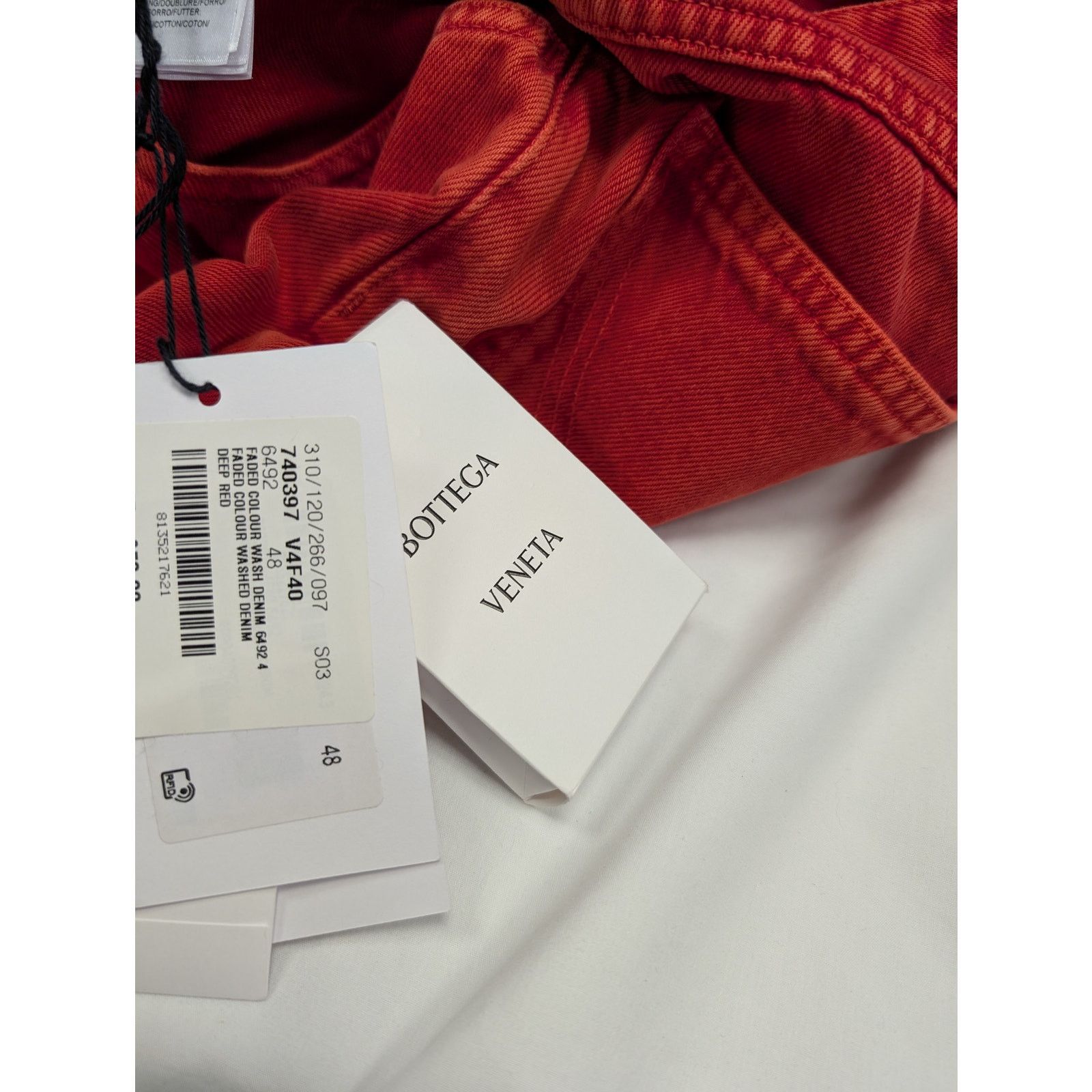 Bottega Veneta o1rshd1 Faded Colour Wash Denim Jean in Deep Red Size US 32 / EU 48 - 25 Thumbnail