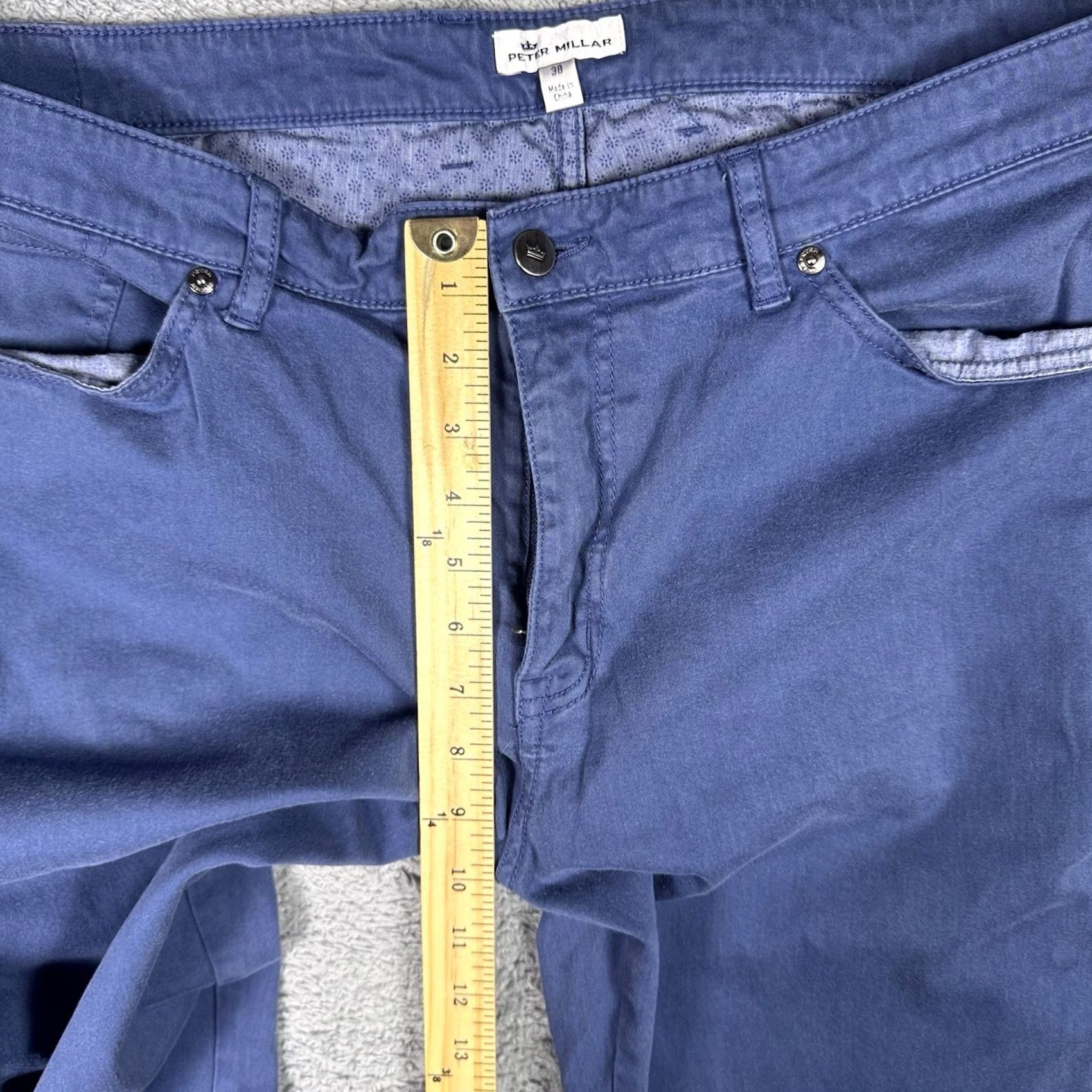 Peter Millar Peter Millar Ultimate Sateen Pants Mens 40x30 5 Pocket Stretch Casual Chino Modern Classic Blue Solid Size US 40 / EU 56 - 6 Thumbnail