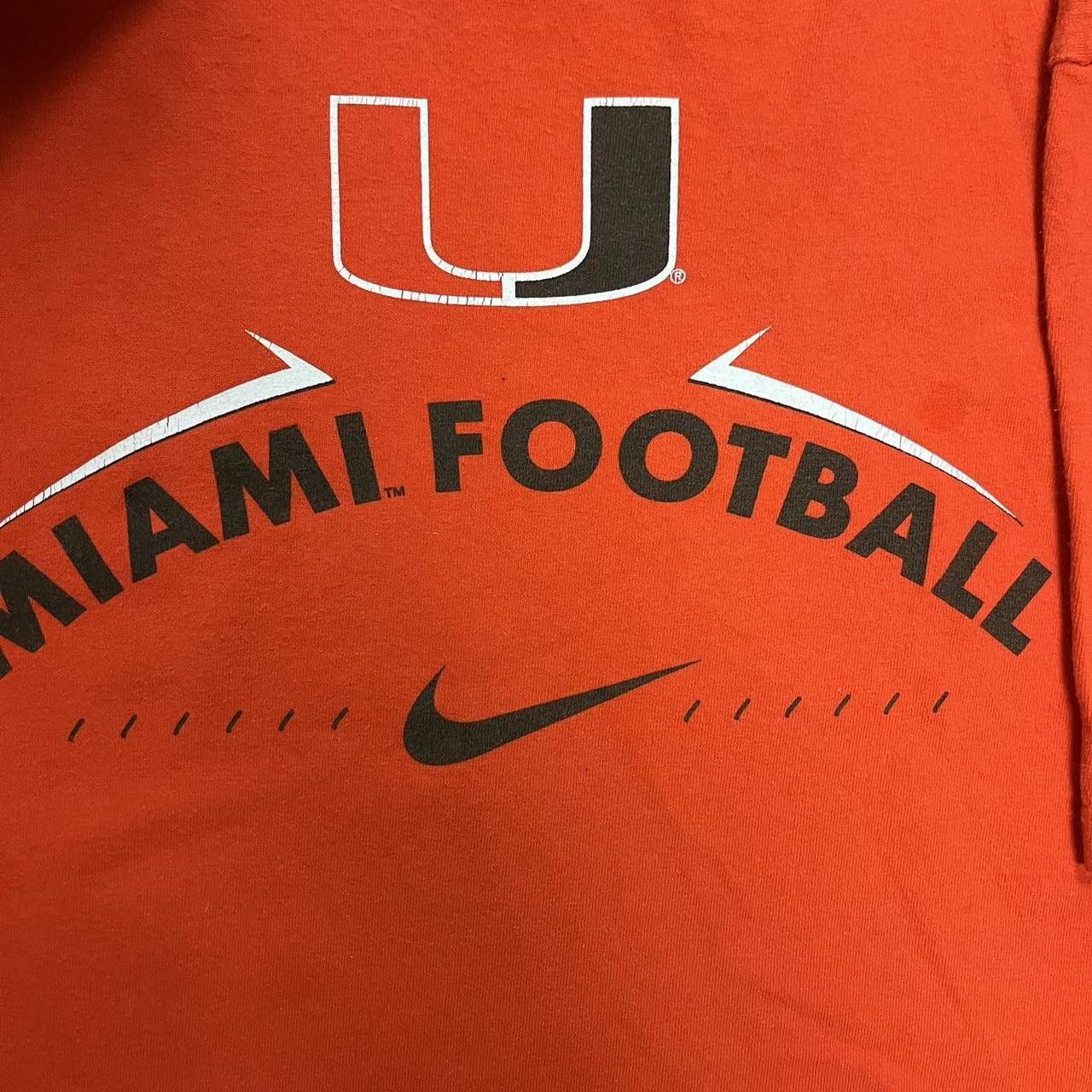 Nike Miami Hurricanes Nike Football Orange T shirt Size US L / EU 52-54 / 3 - 4 Thumbnail