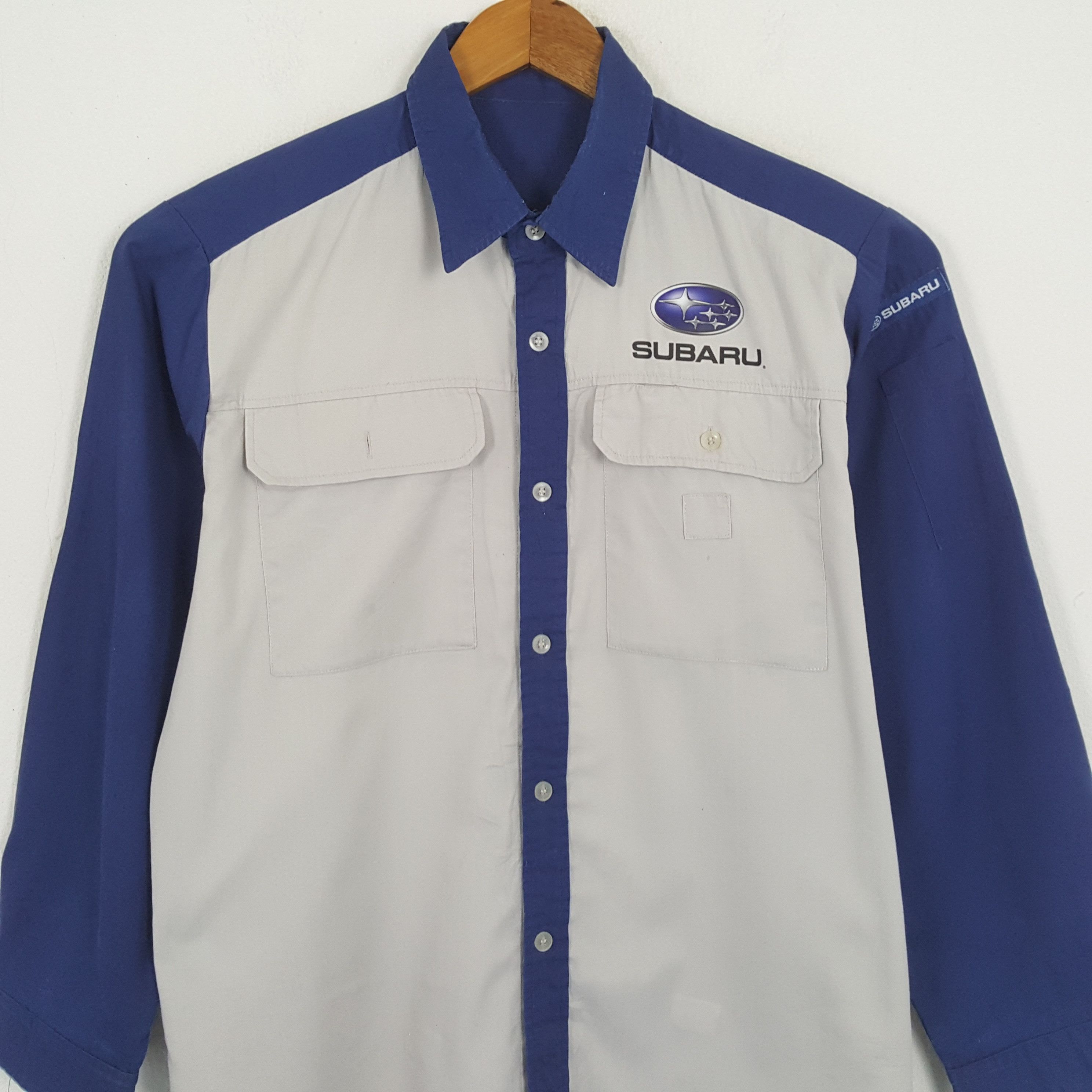 Vintage Vintage SUBARU Japanese Motorsports Crew Shirt Jacket Size US L / EU 52-54 / 3 - 4 Thumbnail